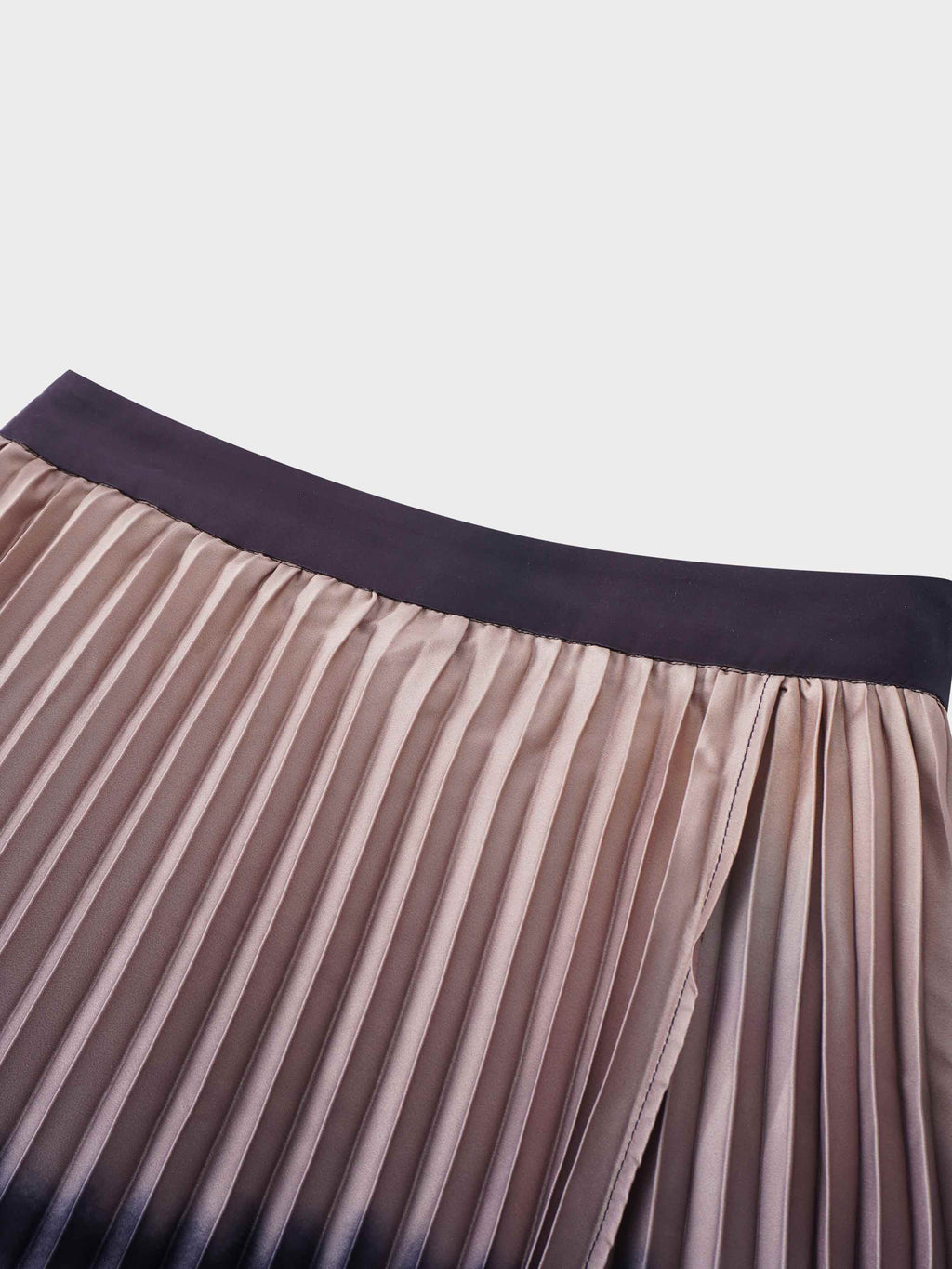 Ombre Faux Wrap Skirt - Brown