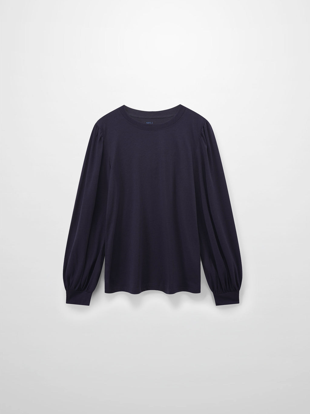 Bubble Sleeve T-Shirt-Navy