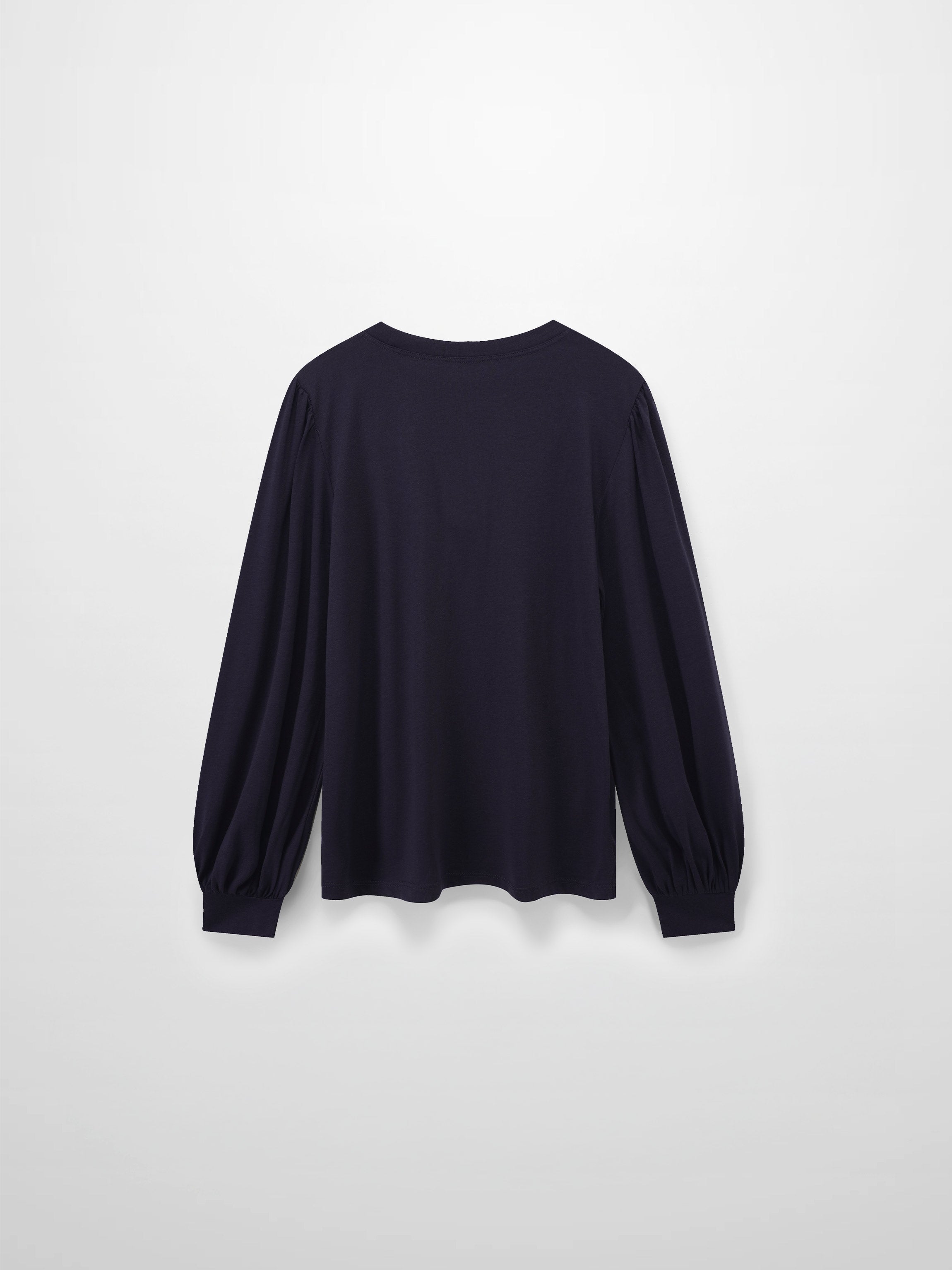 Bubble Sleeve T-Shirt-Navy