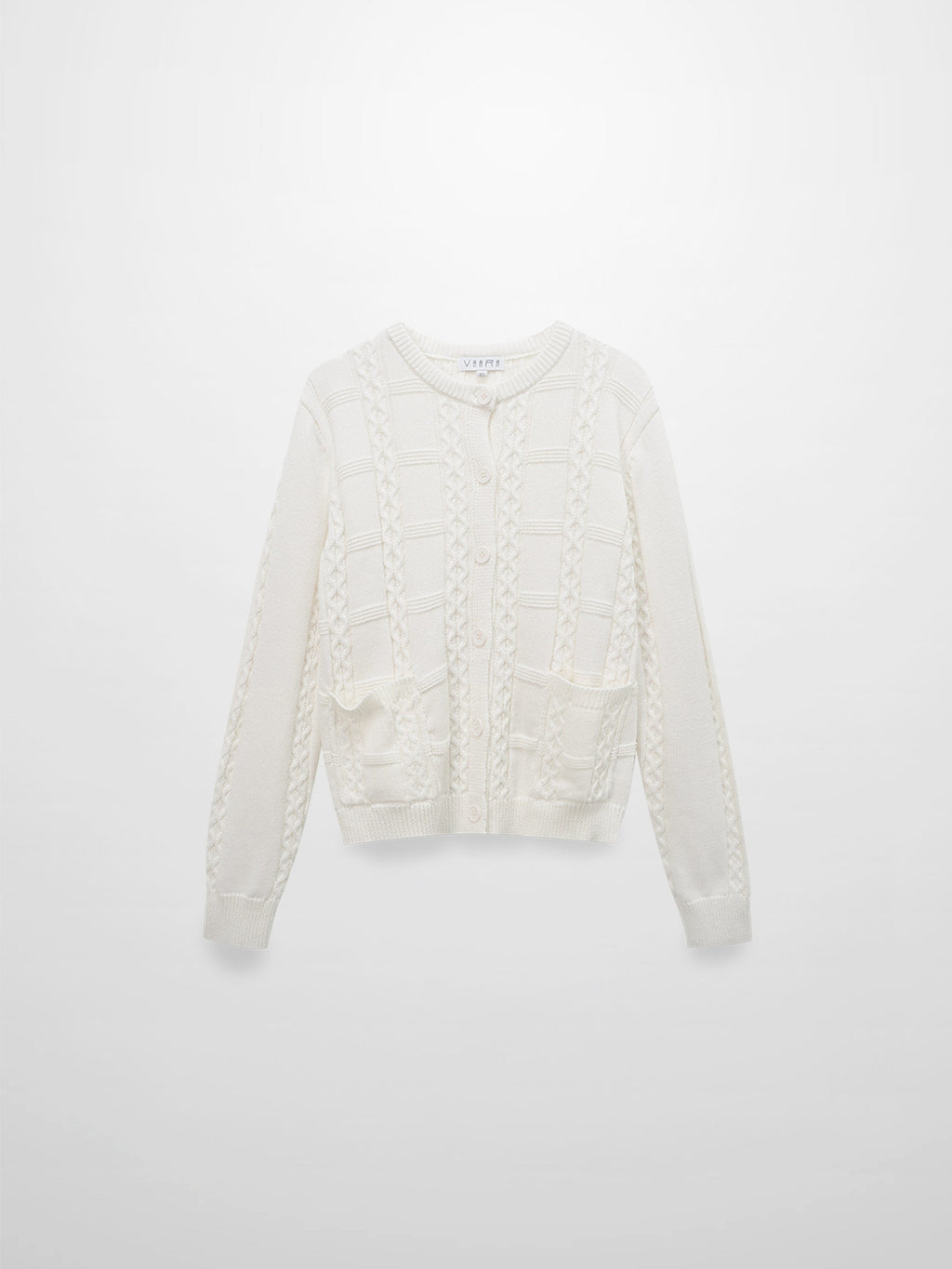 Cable Design Cardigan-Ivory