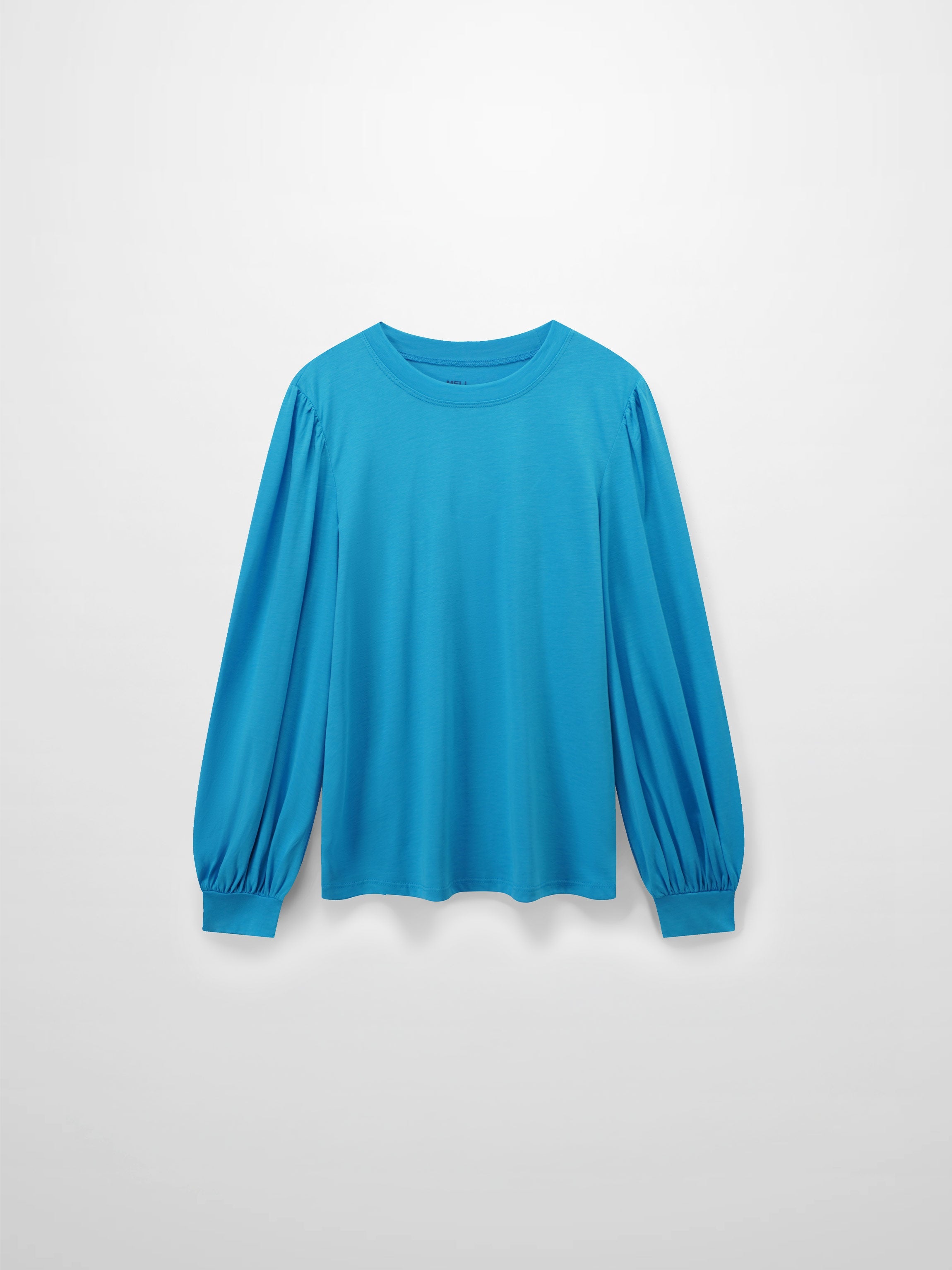 Bubble Sleeve T-Shirt-Sky Blue