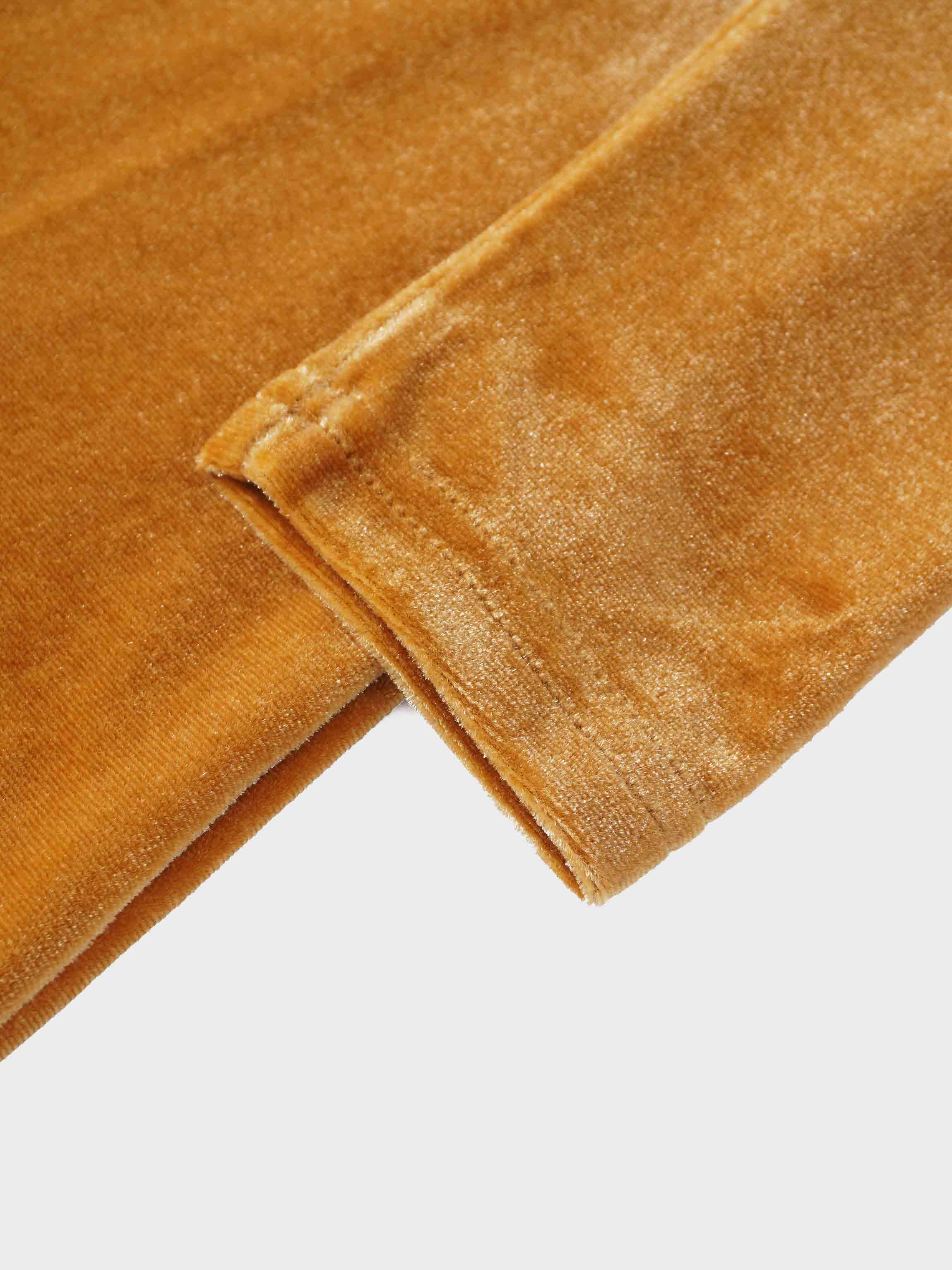 Velour Mock Neck Turtleneck-Mocha Mousse