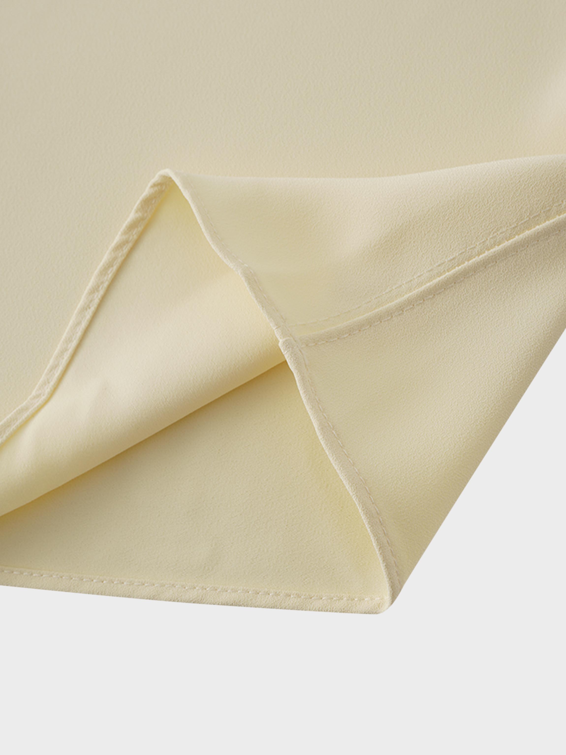 Faux Satin Crew Neck Slip Dress-Champagne