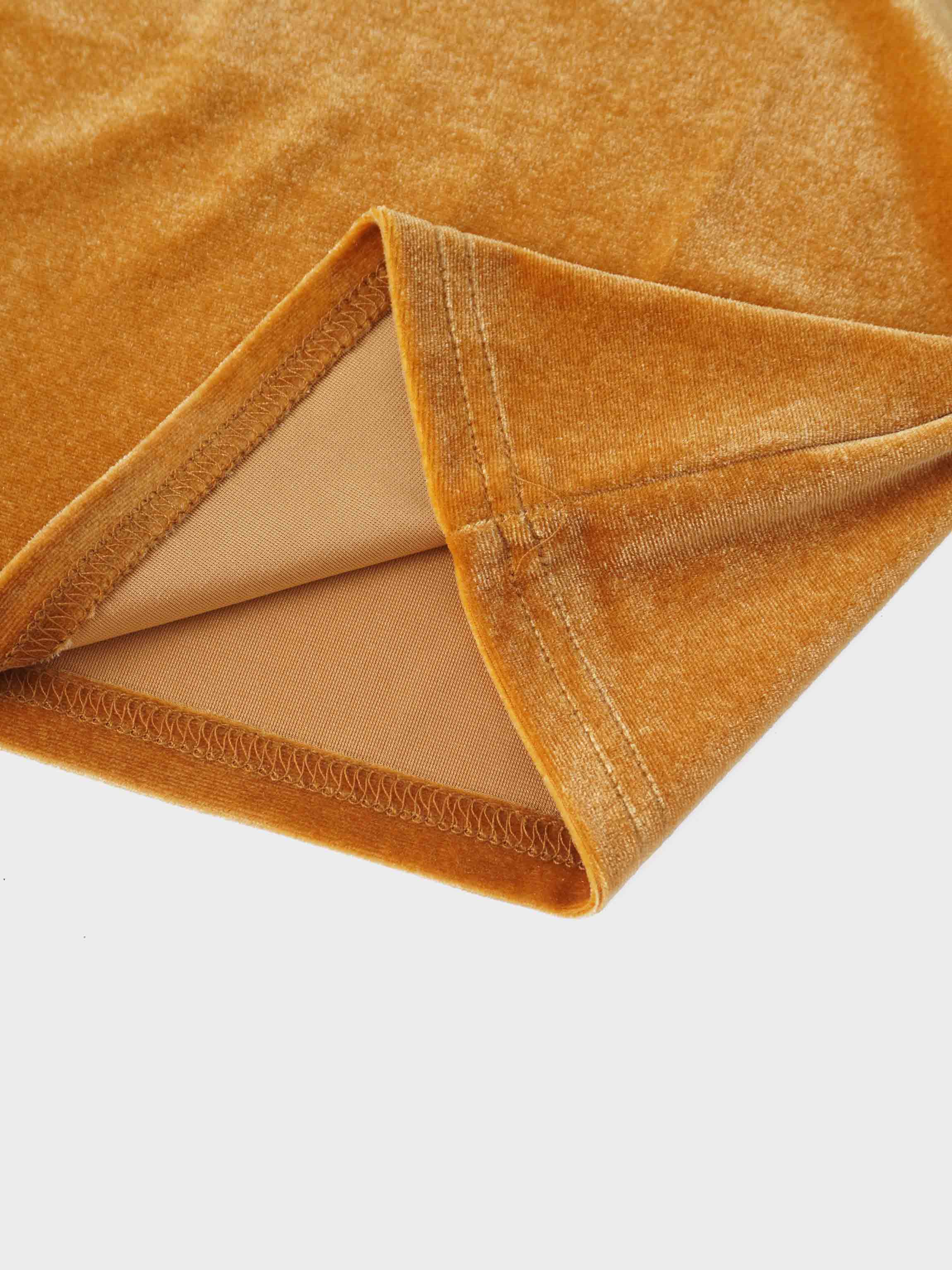 Velour Mock Neck Turtleneck-Mocha Mousse