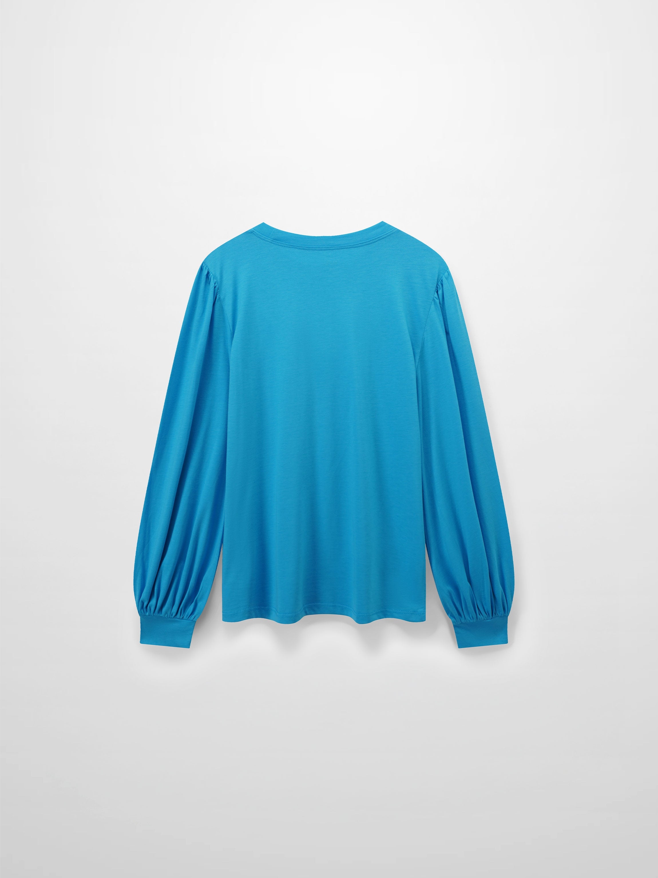 Bubble Sleeve T-Shirt-Sky Blue
