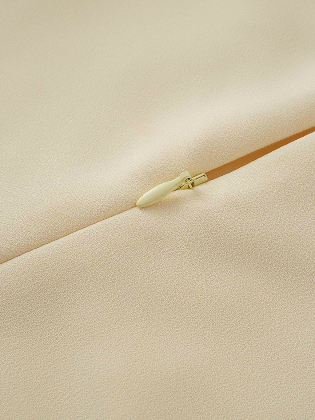 Faux Satin Crew Neck Slip Dress-Champagne