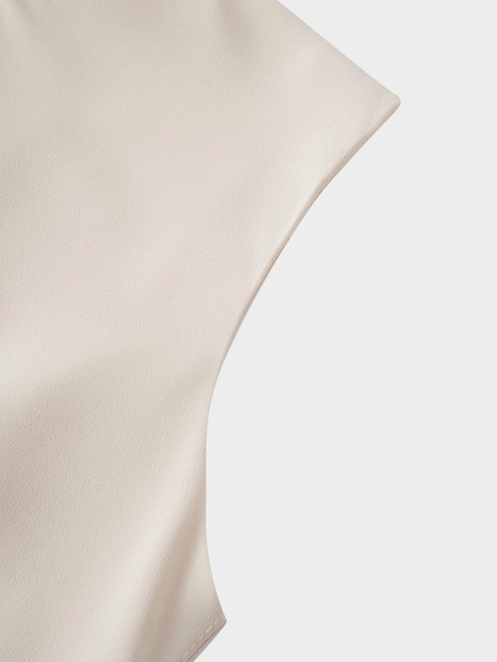 Faux Satin Crew Neck Slip Dress-White