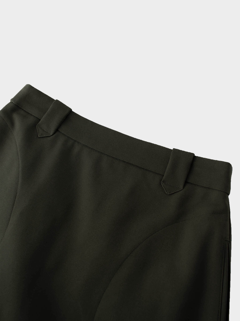 Basic A-Line Skirt-Olive Green