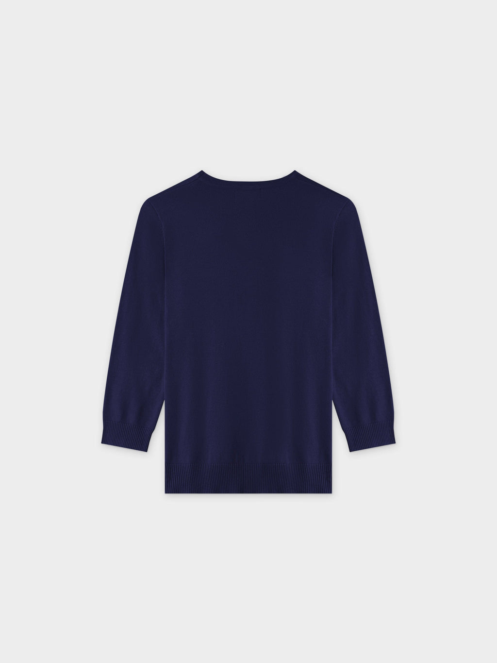Basic Crew Sweater 3Q-Dark Navy