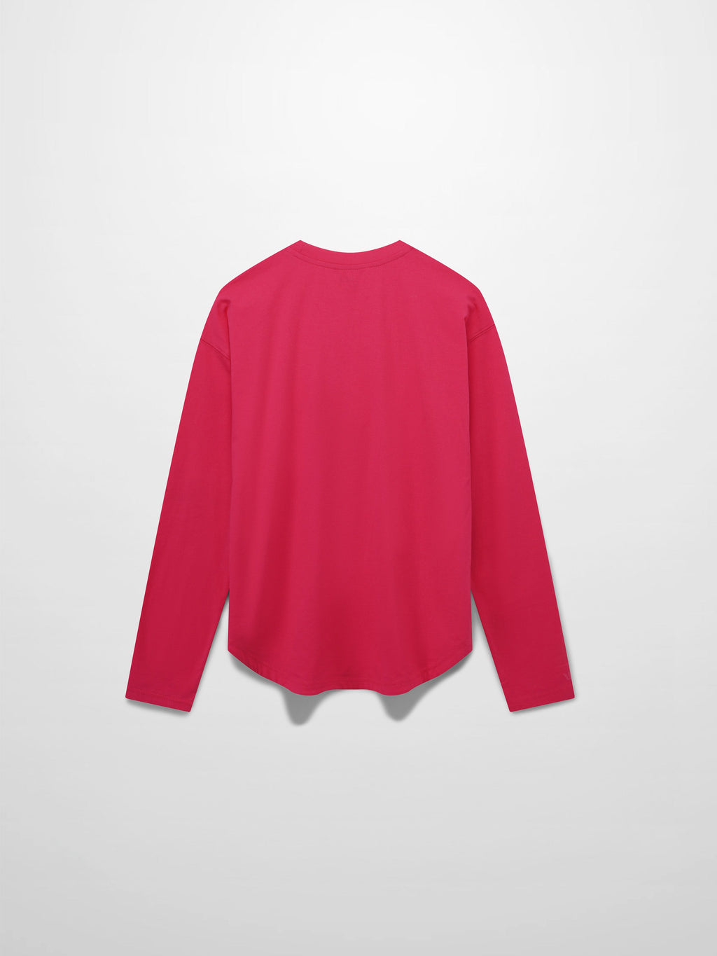 Oversized Rounded Hem T-Shirt-Hot Pink