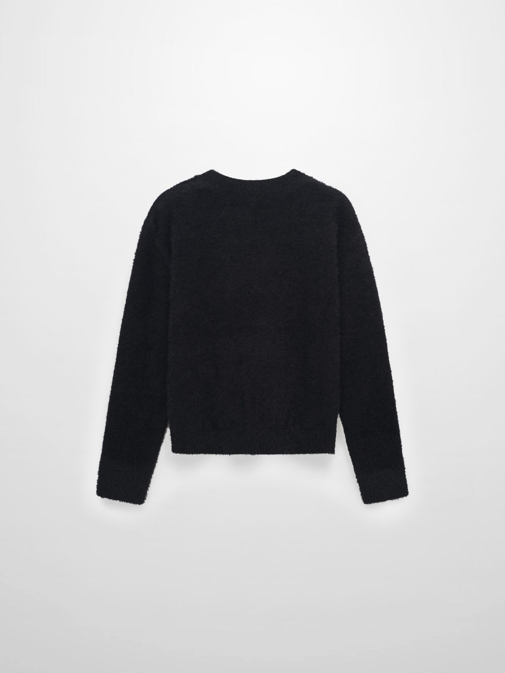 Mohair Crew Neck Sweater-Black