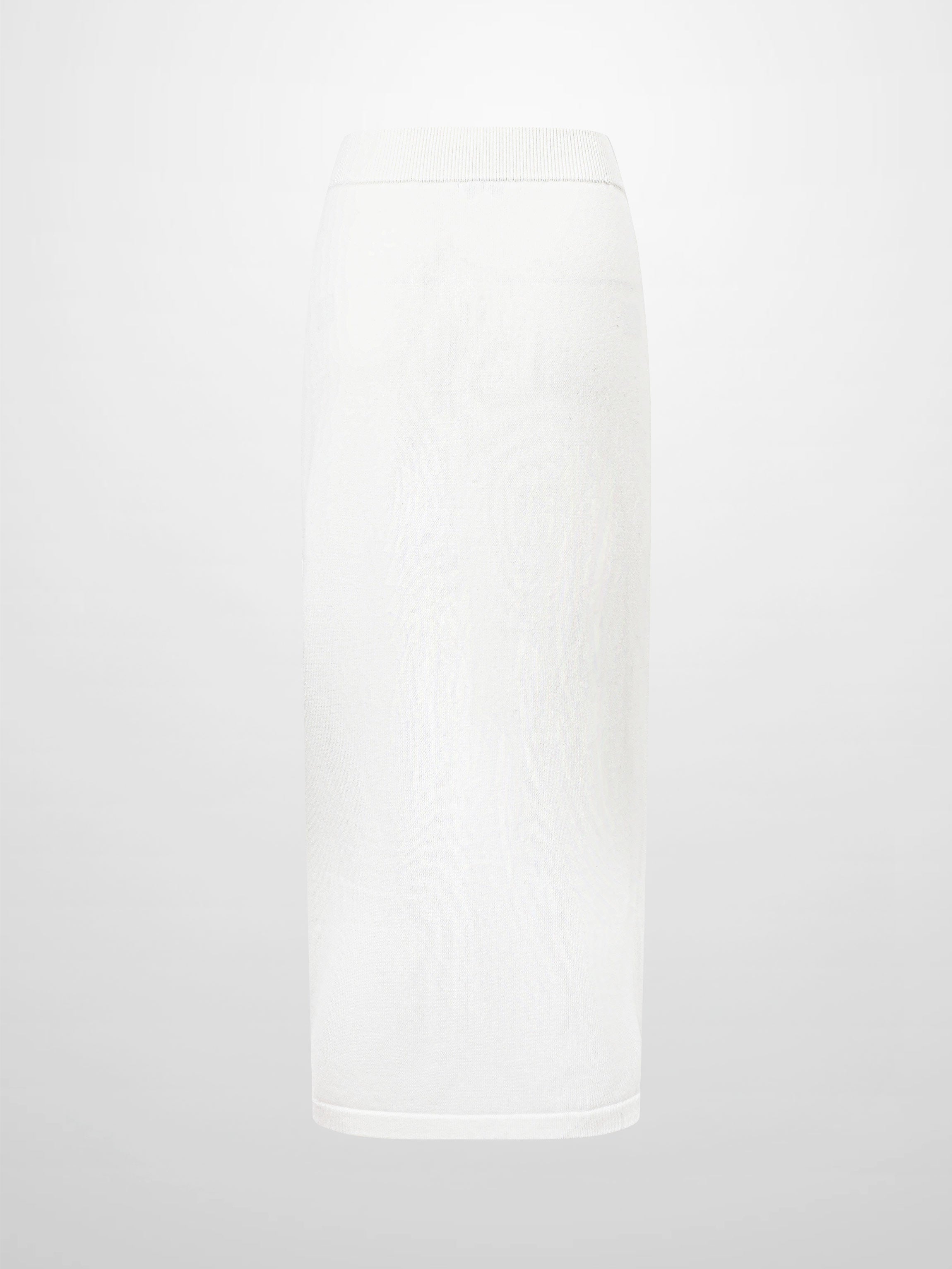 Side Zipper Straight Maxi Skirt-Cream