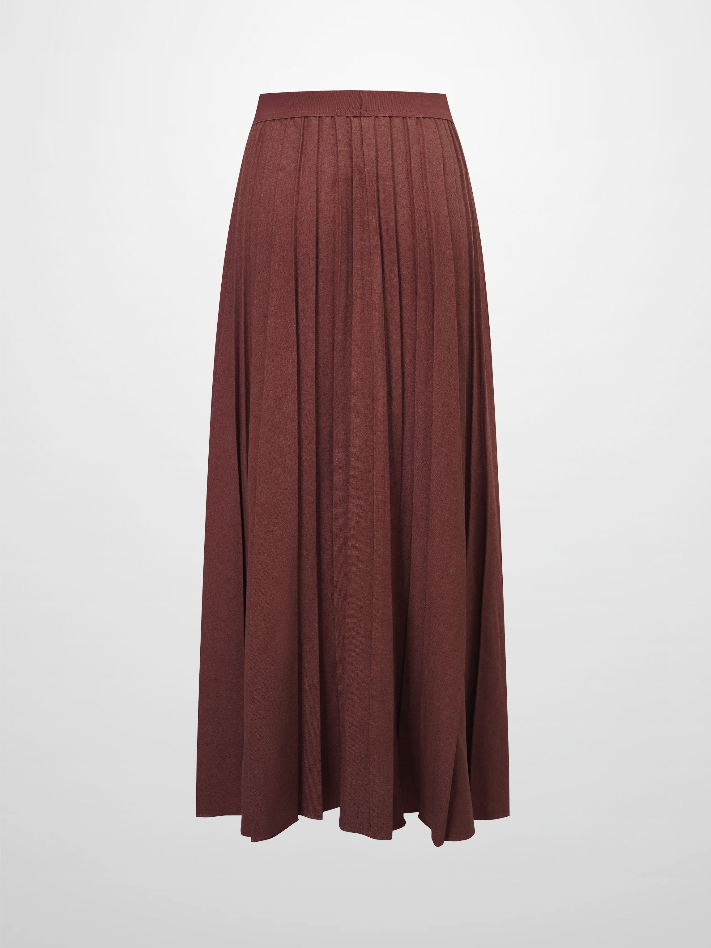 Marni Pleated Skirt 37"-Burnt Berry