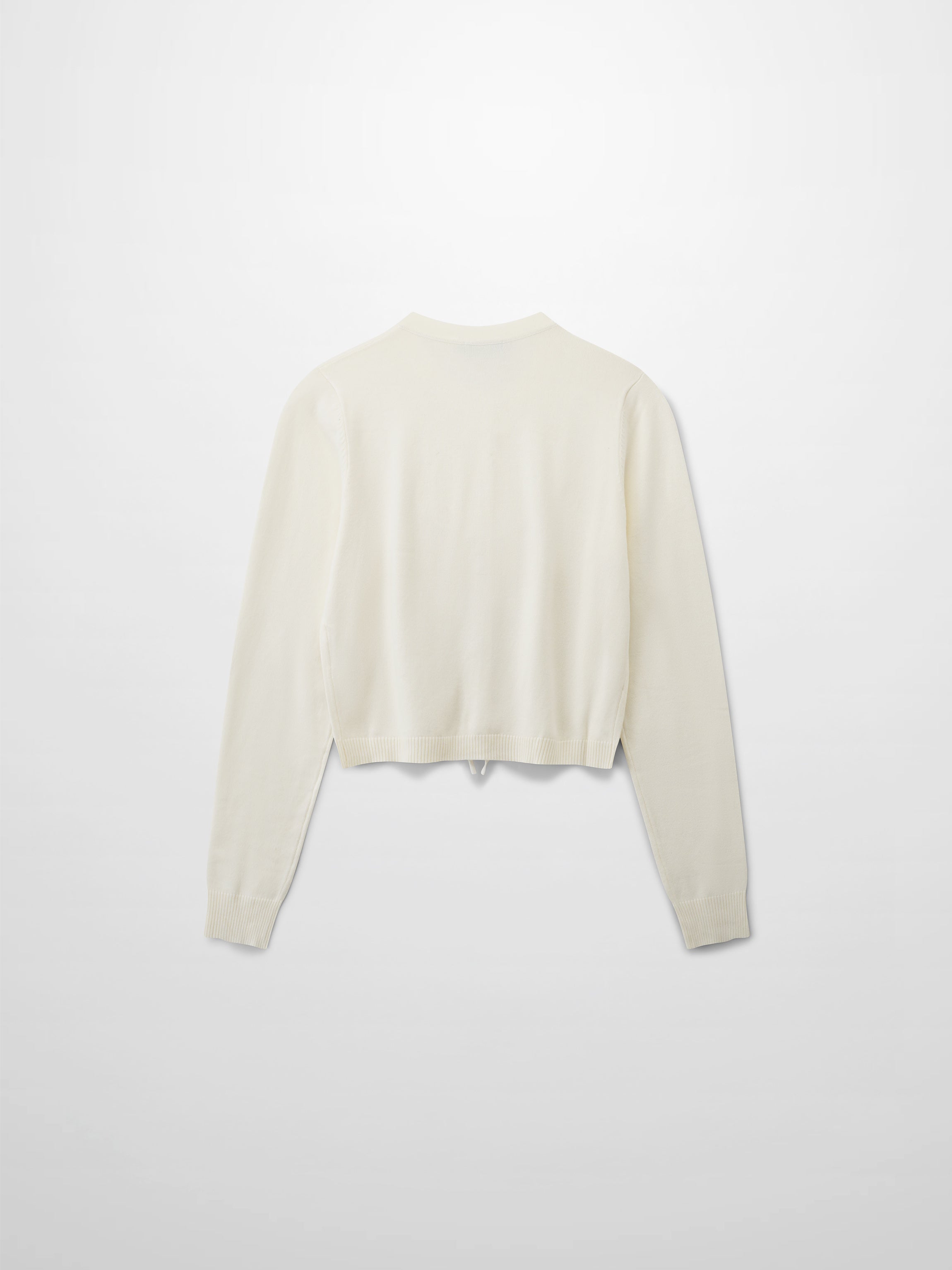 5 Bow Crop Cardigan-Ivory