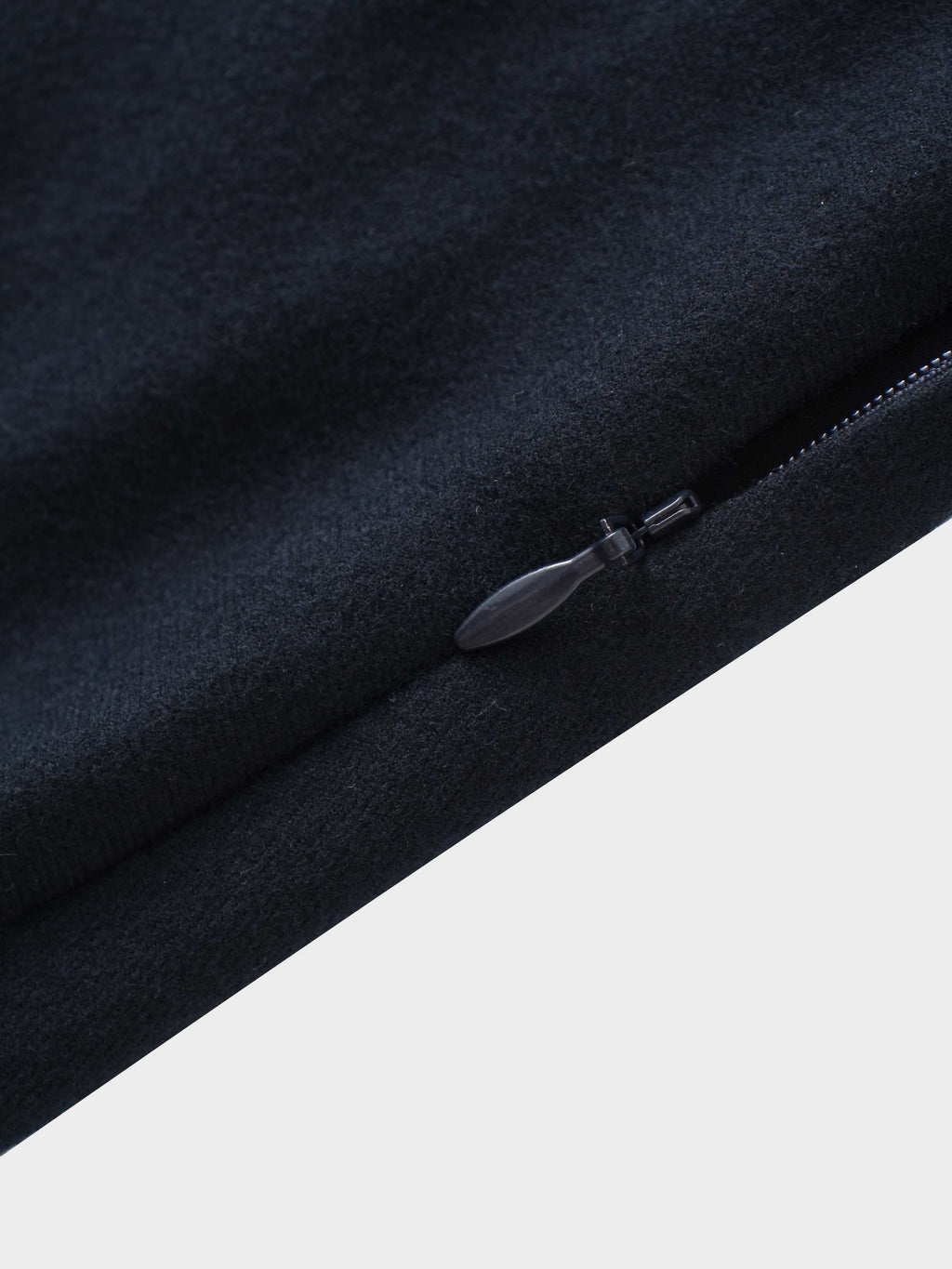 Basic A-Line Seamed Short Skirt-Navy