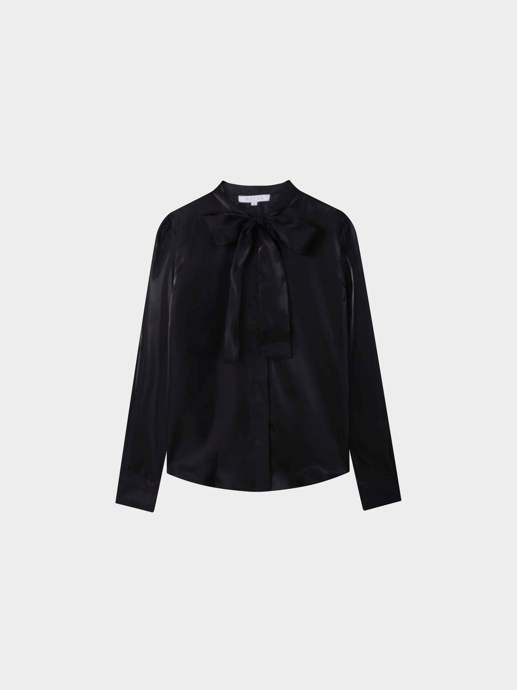 Shimmer Tie Blouse-Black