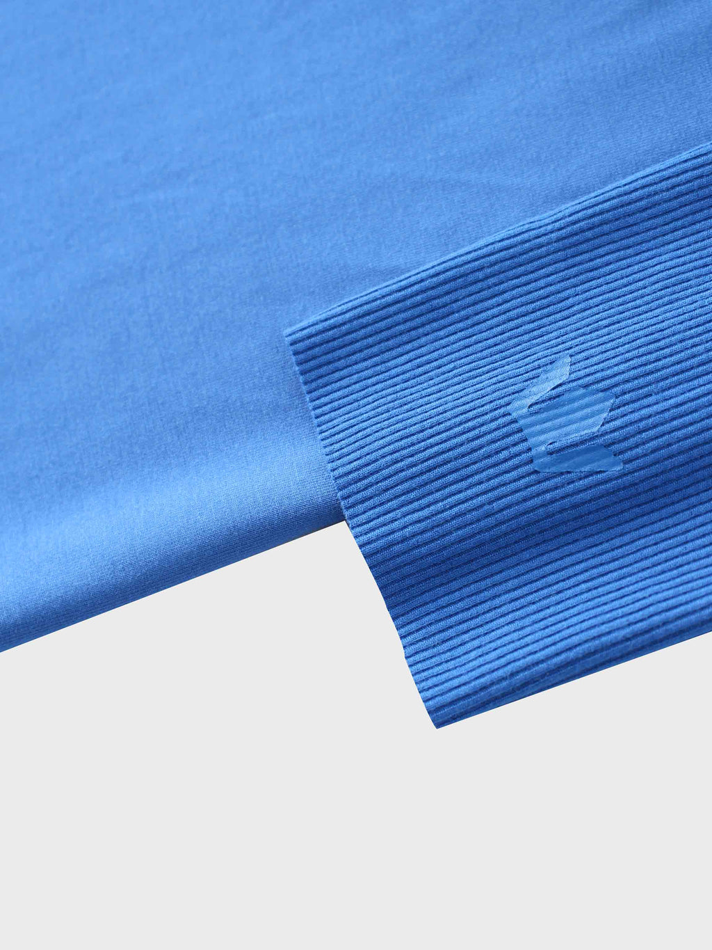 RIBBED BOTTOM T-SHIRT-COBALT BLUE