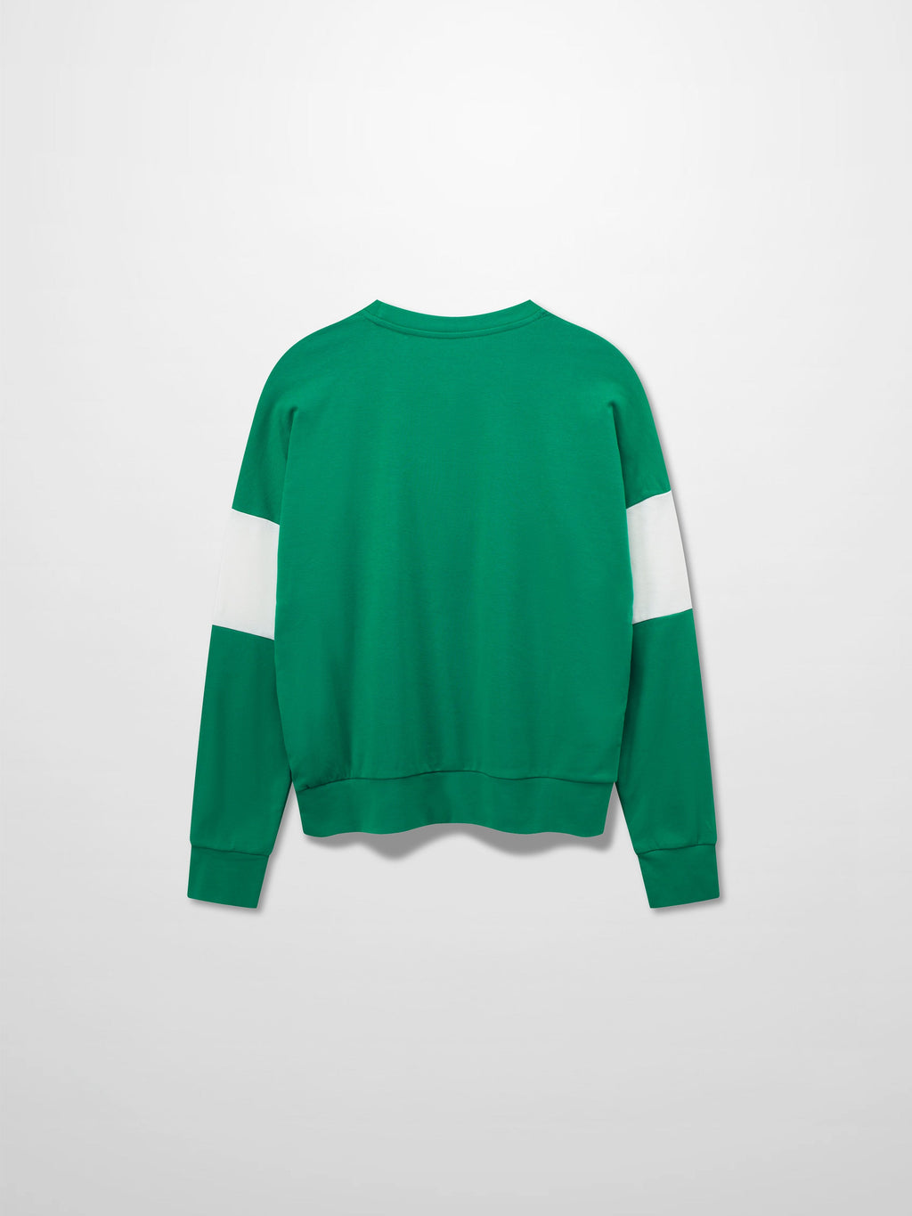 Wide Stripe Bomber Tee-Kelley Green/White