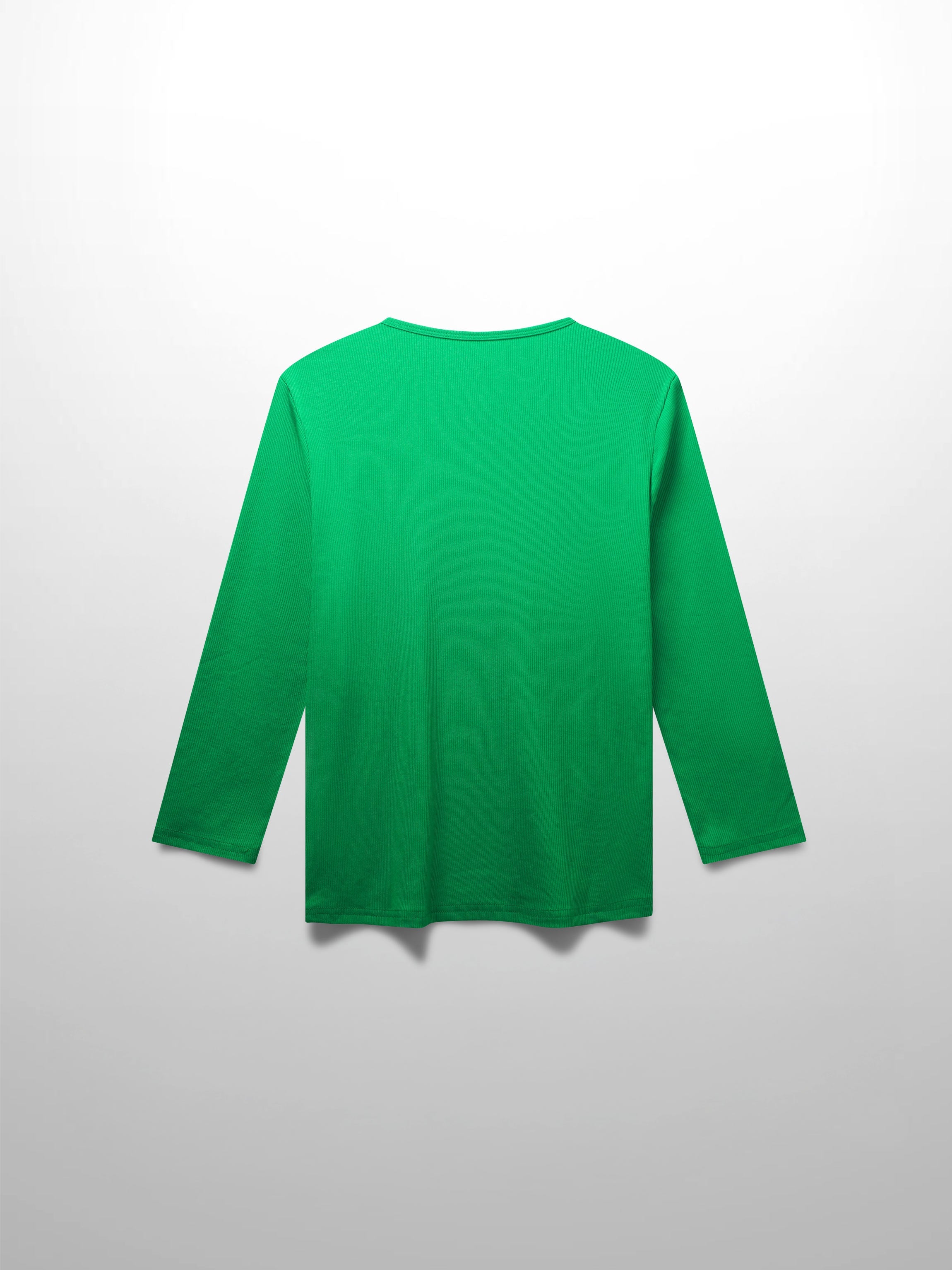 RIBBED HIGH V 3Q-MATCHA GREEN