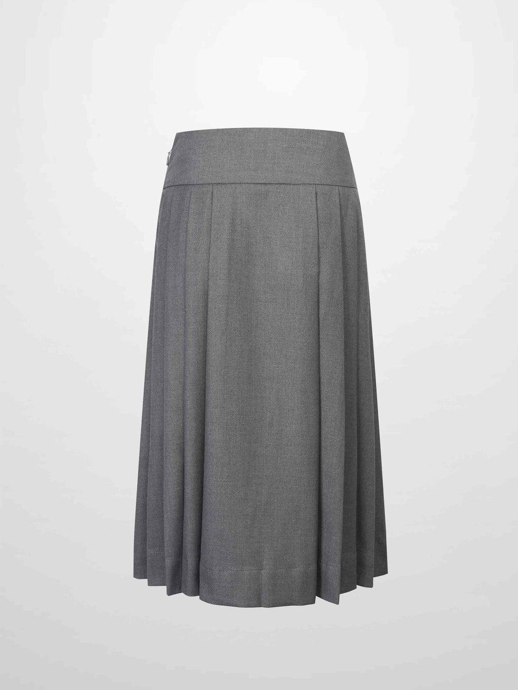 Yoke Pleated Skirt-Grey