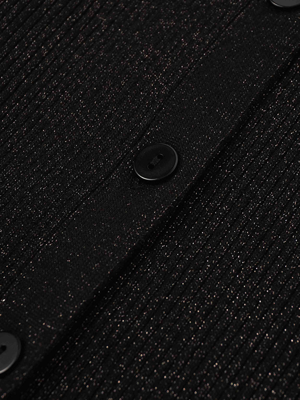 Lurex Ribbed Sweater-Black