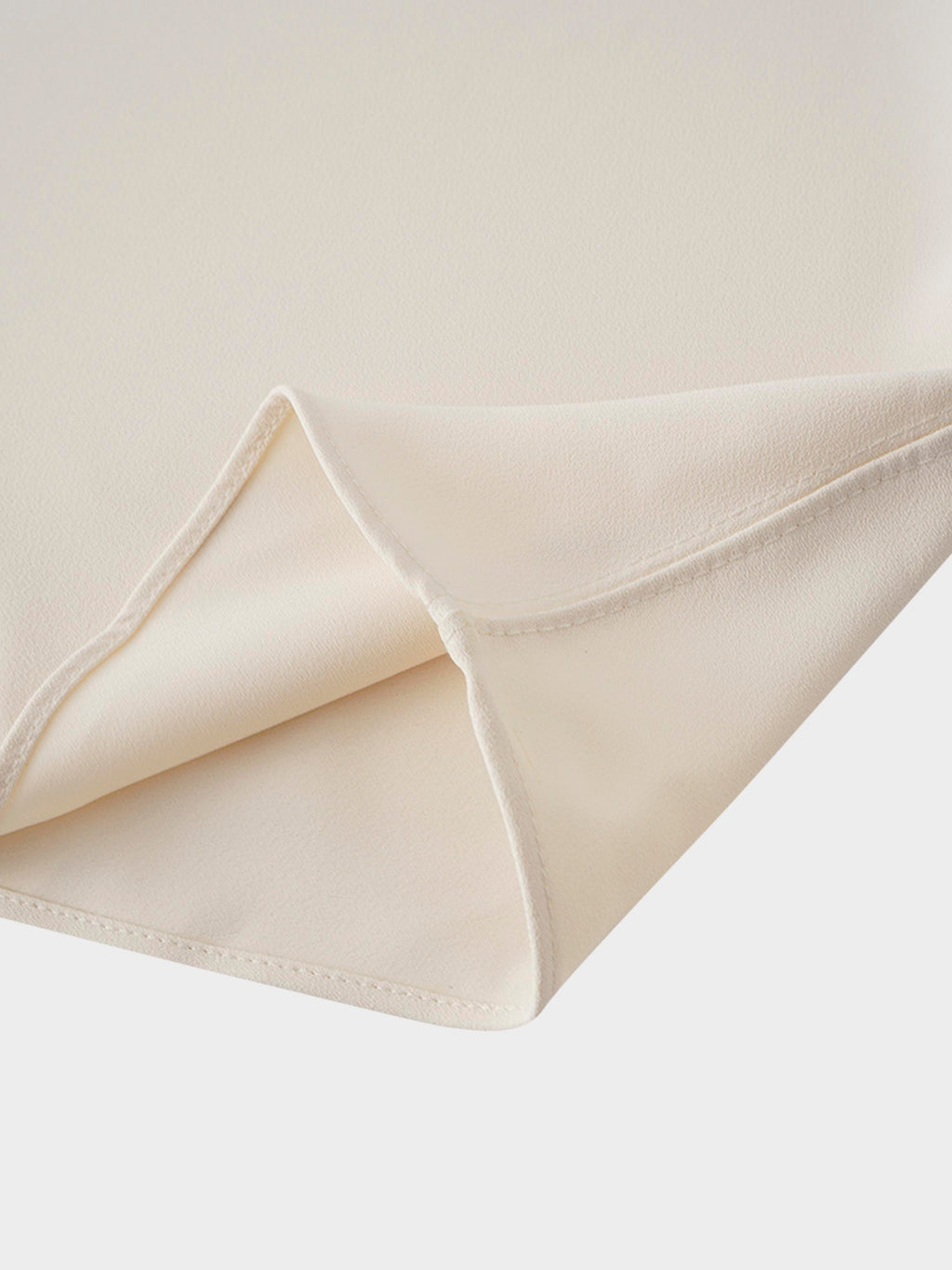 Faux Satin Crew Neck Slip Dress-White