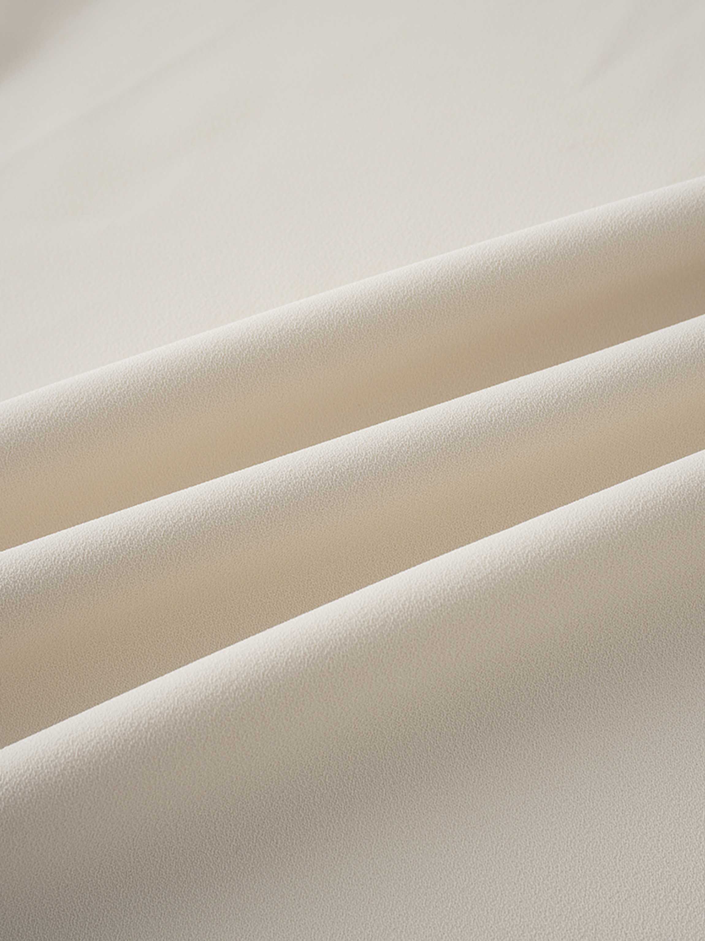 Faux Satin Crew Neck Slip Dress-White