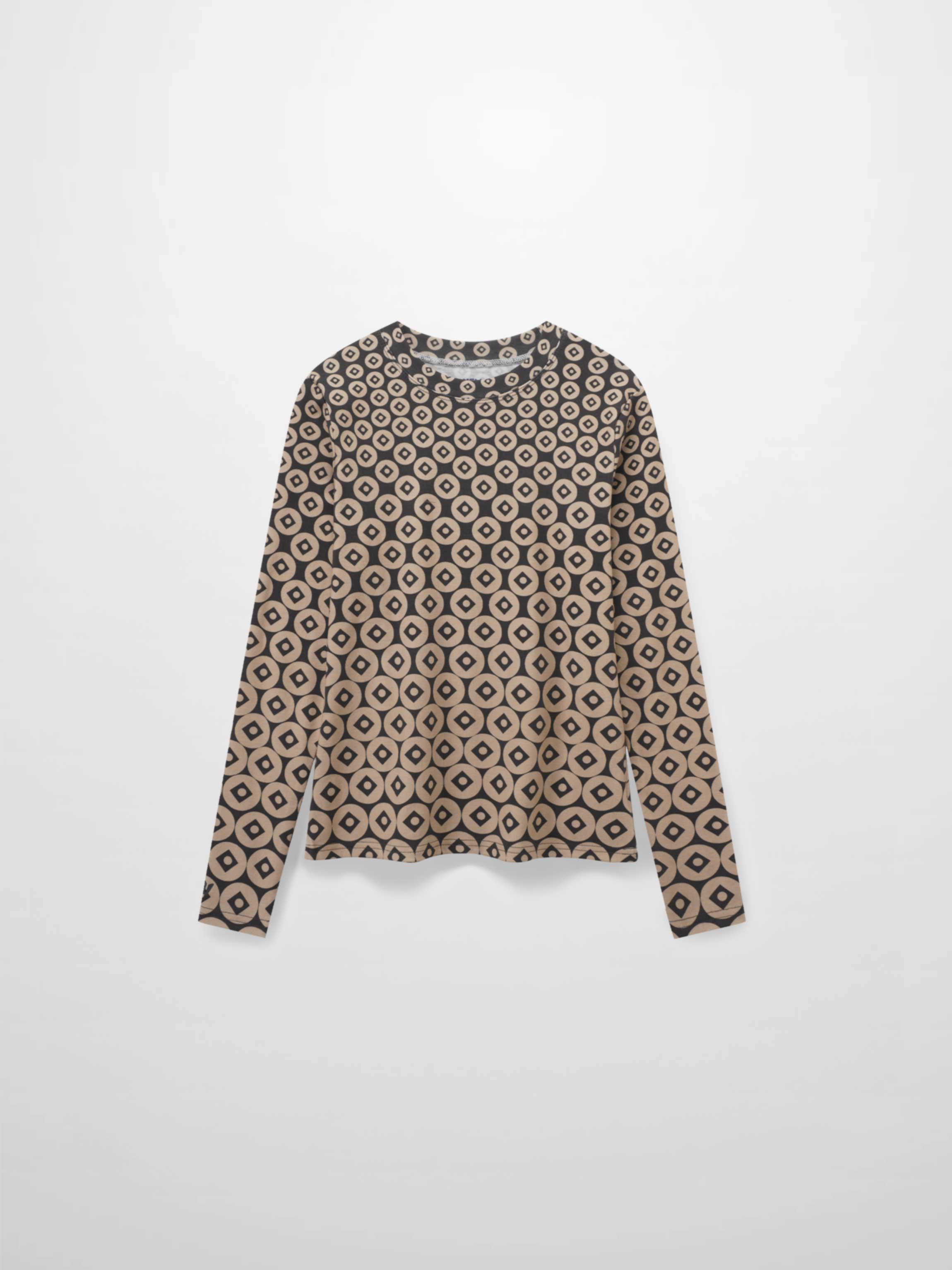 Basic Printed T-shirt-Geo Ombre