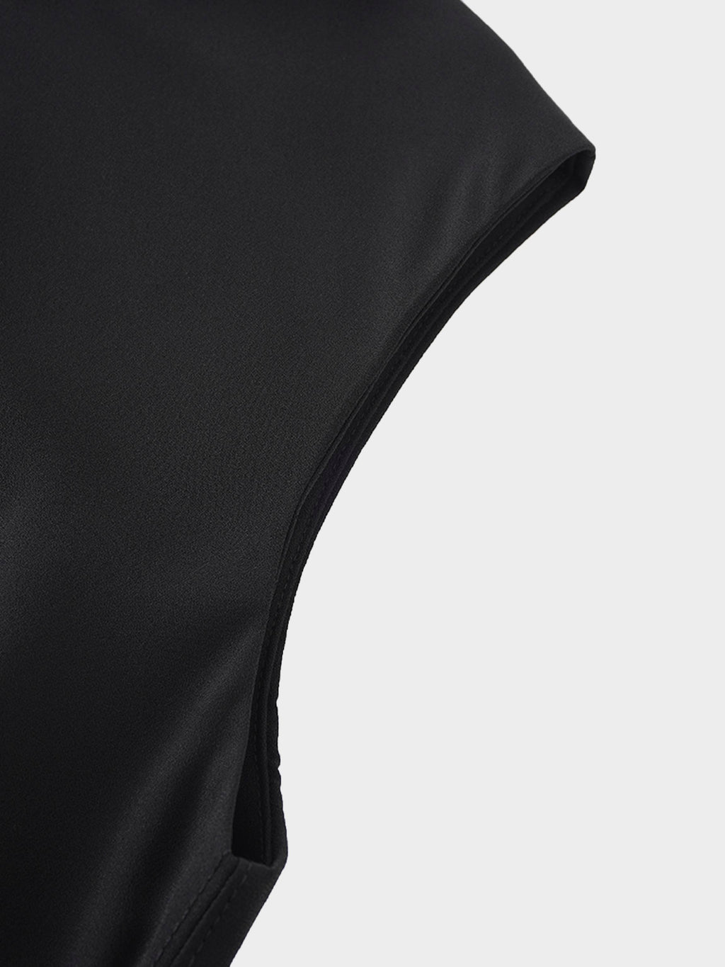 Crepe Slip Dress-Black