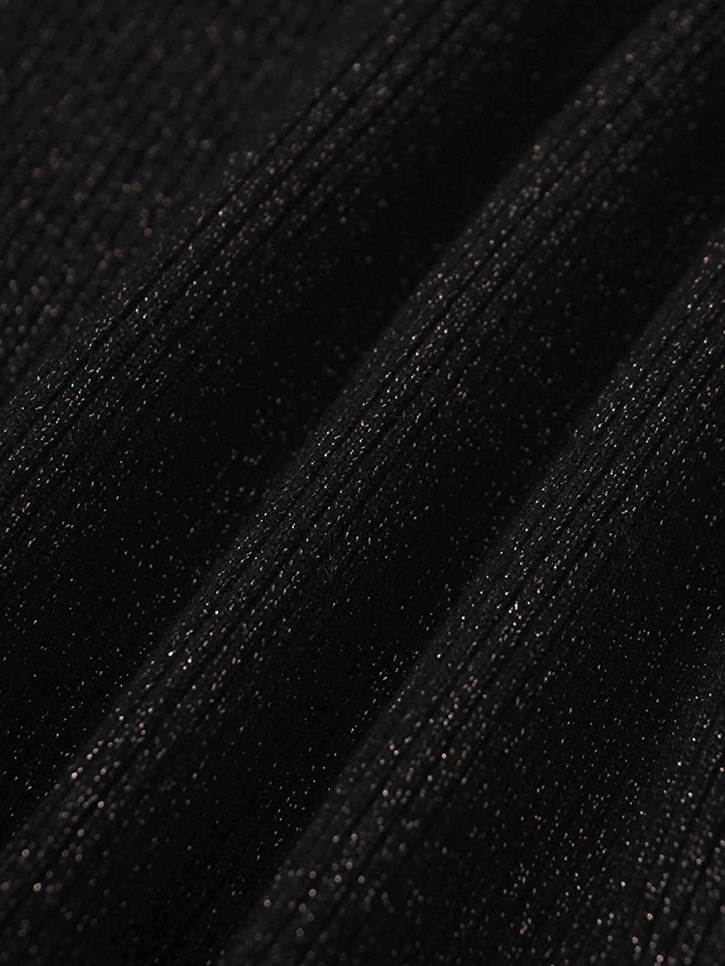 Lurex Ribbed Sweater-Black