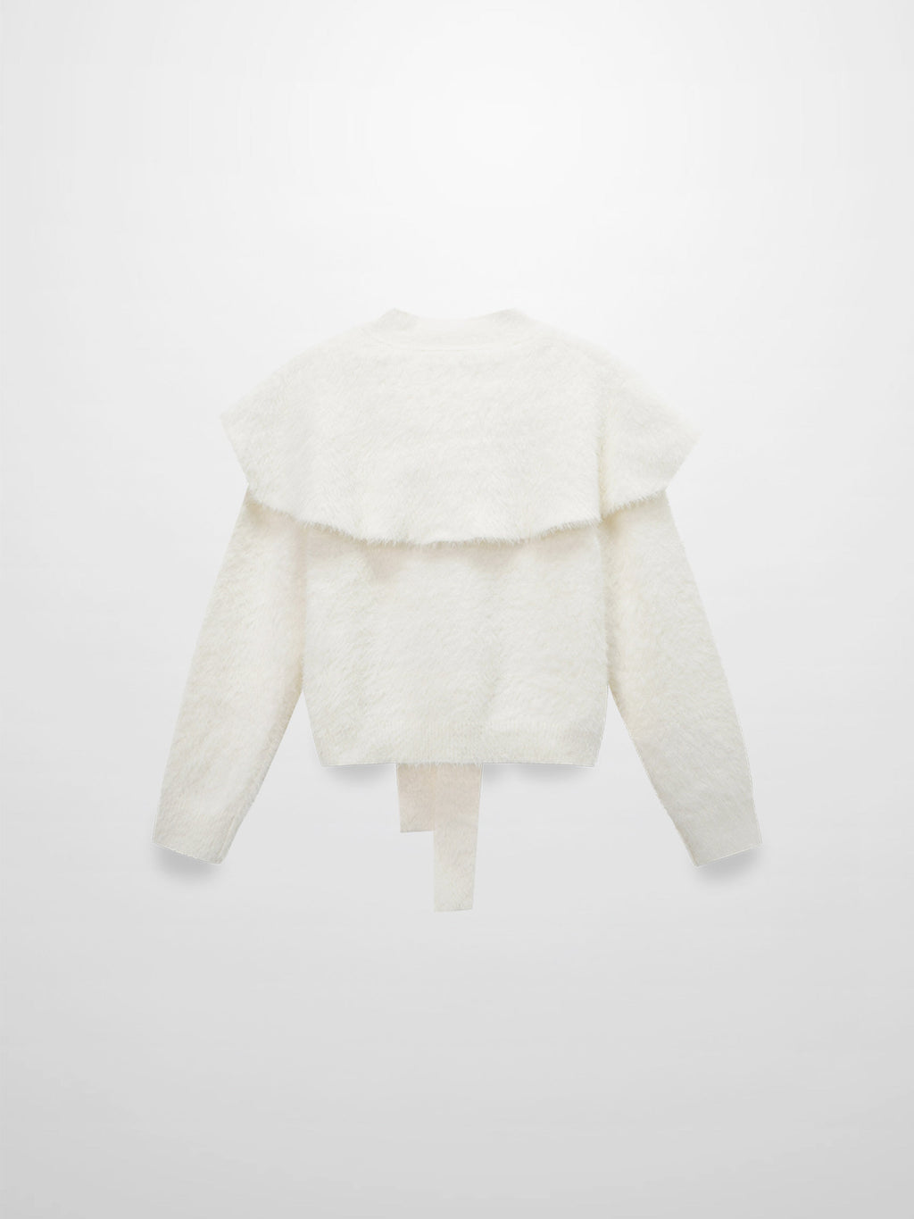 Mohair Shawl Collar Cardigan-Cream