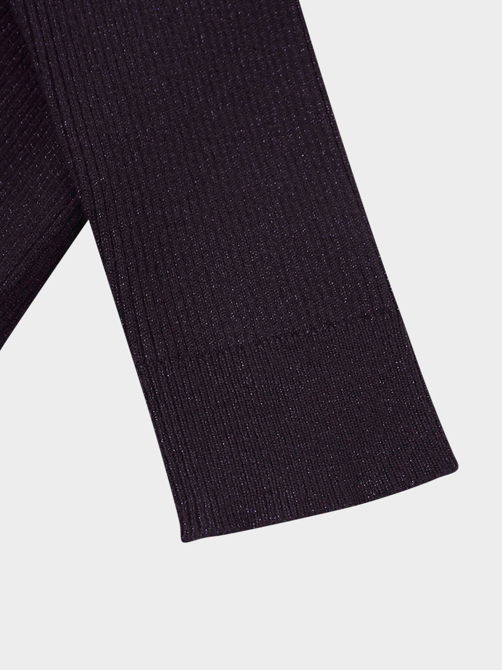 Lurex Ribbed Sweater-Purple