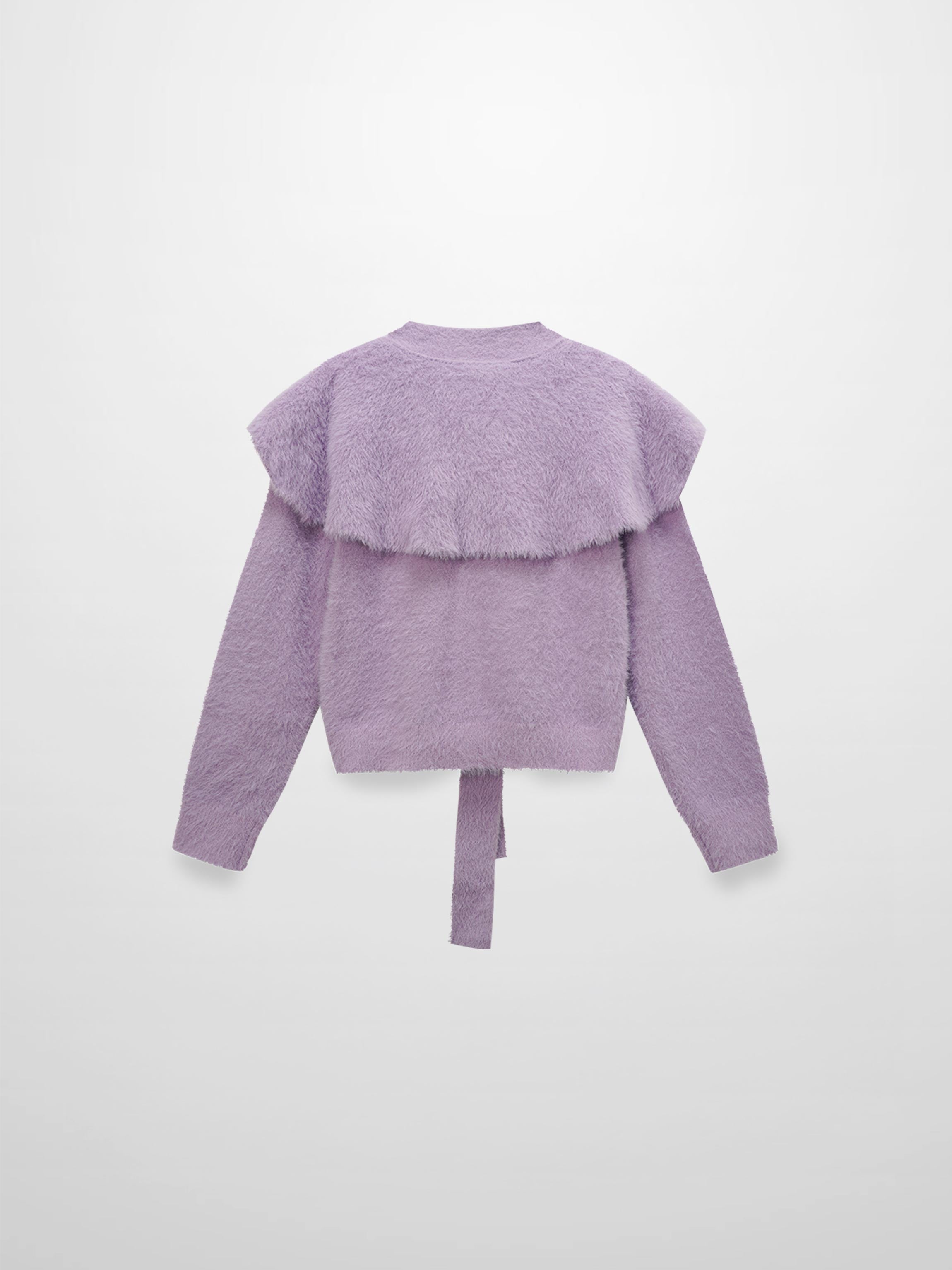 Mohair Shawl Collar Cardigan-Lavander