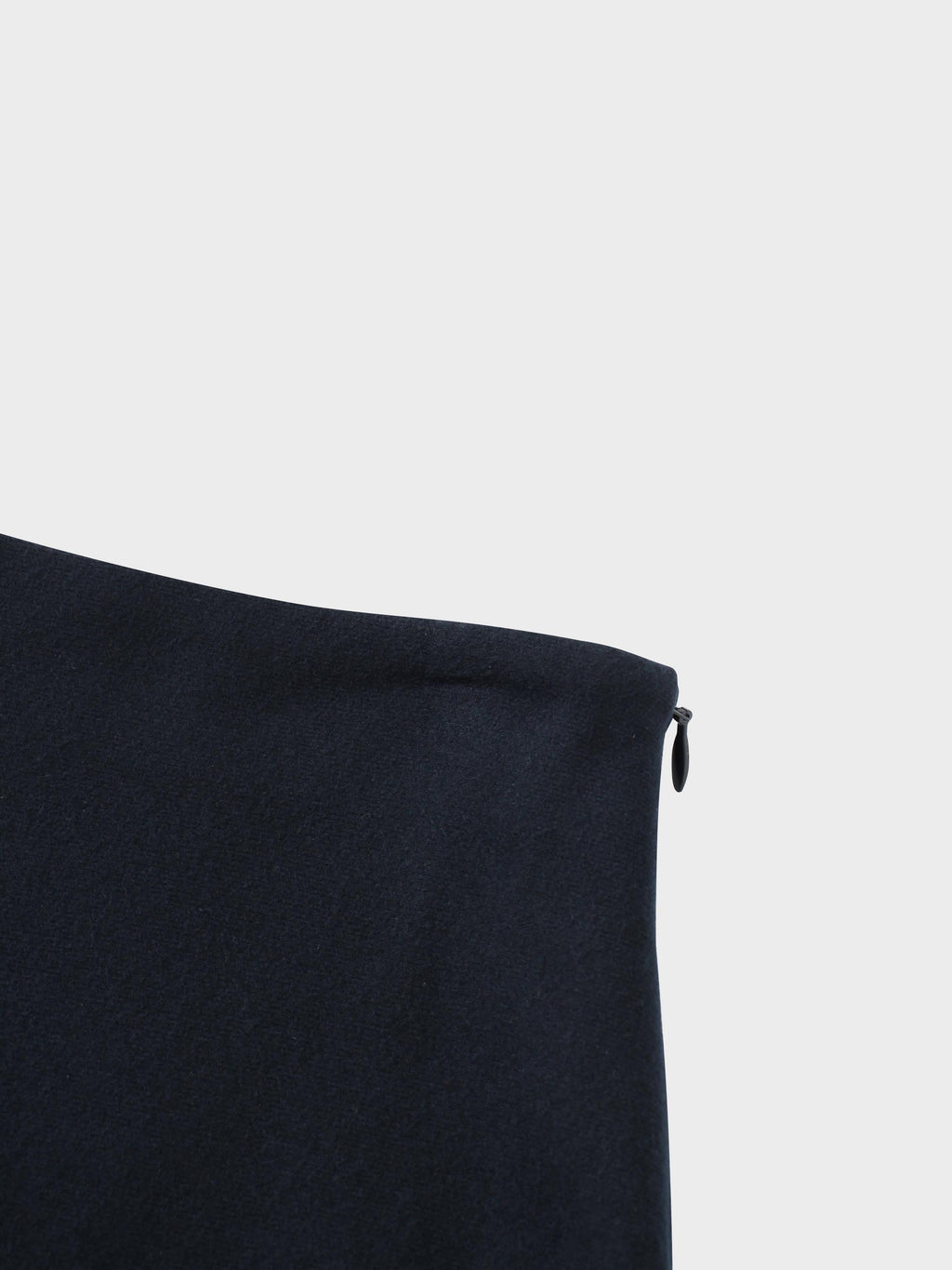 Basic A-Line Seamed Short Skirt-Navy