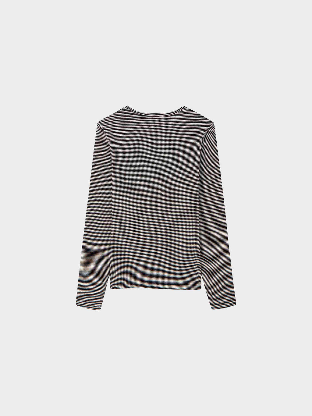 Waffle Striped Crew Tee-Black/White