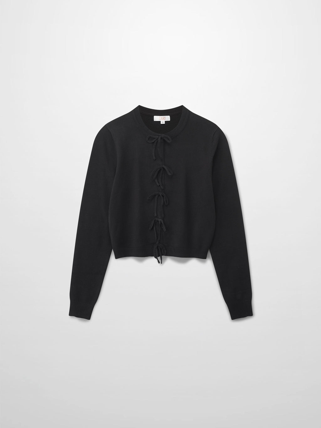 5 Bow Crop Cardigan-Black