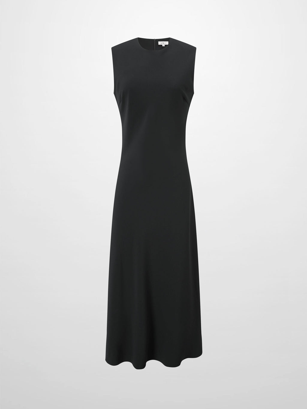 Crepe Slip Dress-Black