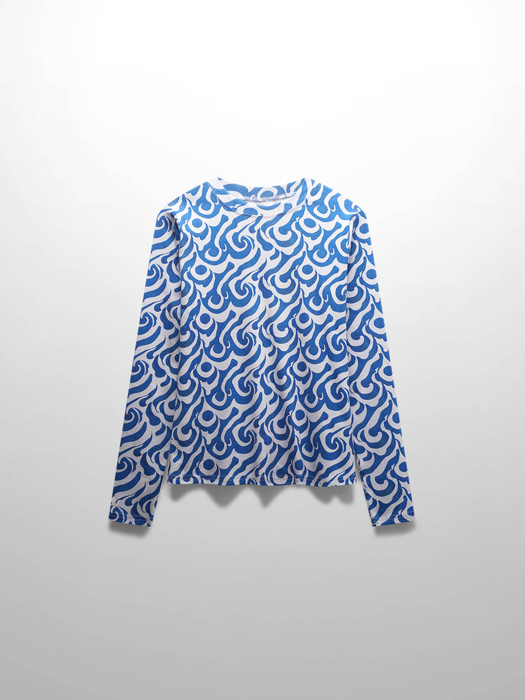 Basic Printed T-shirt-Waves For Days