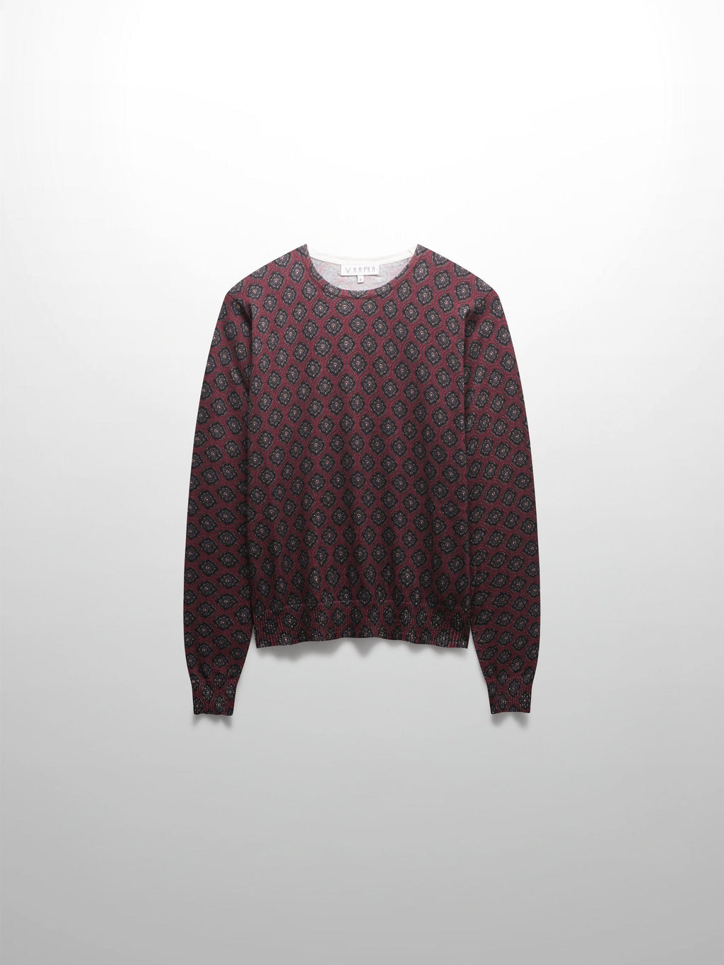 Printed Sweater-Burgundy Medallion