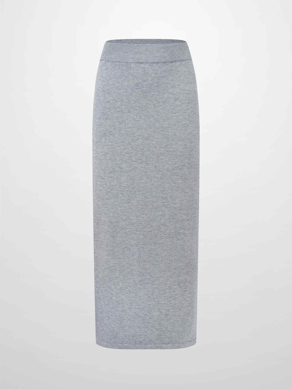 Side Zipper Straight Maxi Skirt-Grey