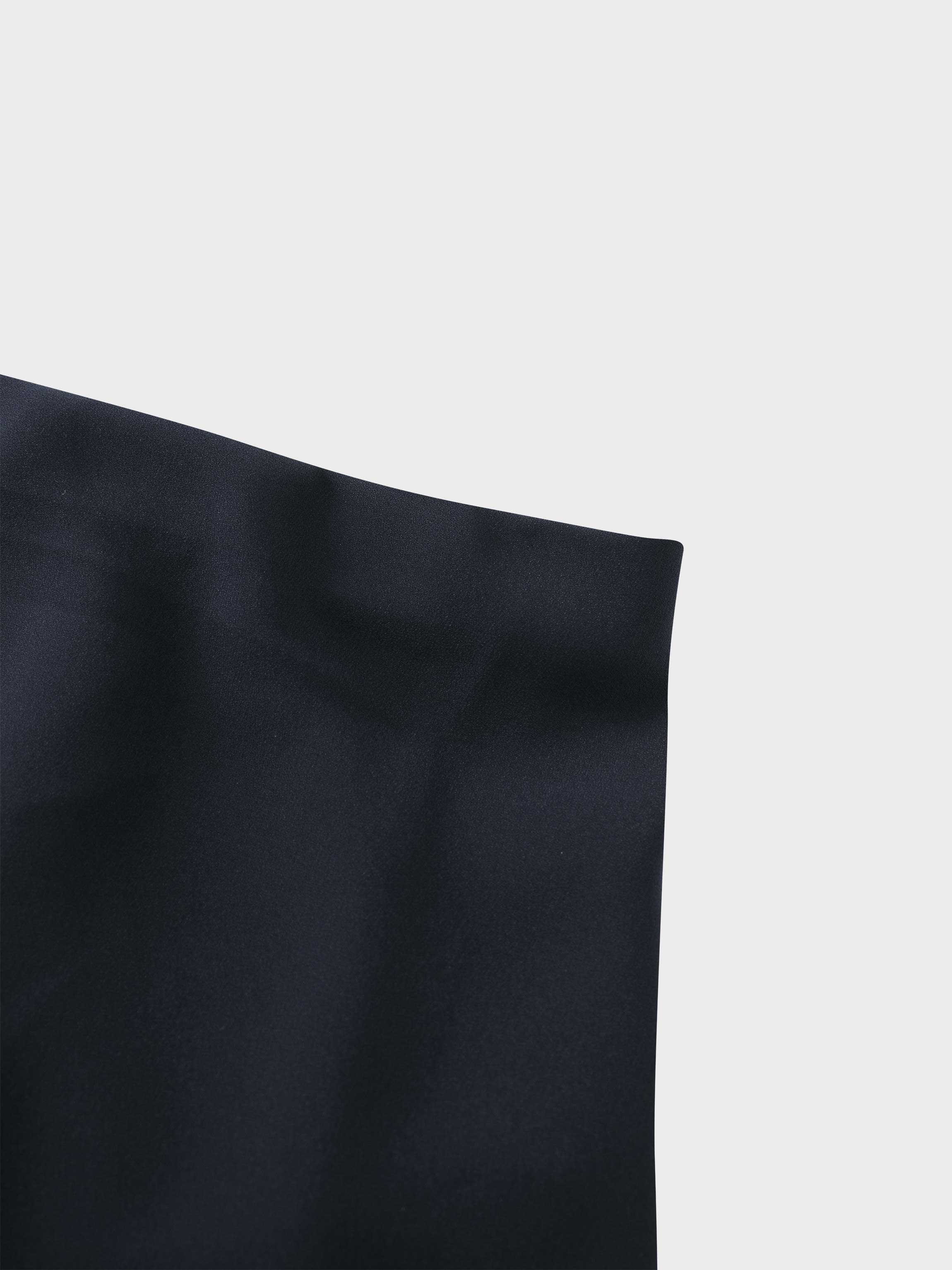 Crepe Slip Skirt-Navy