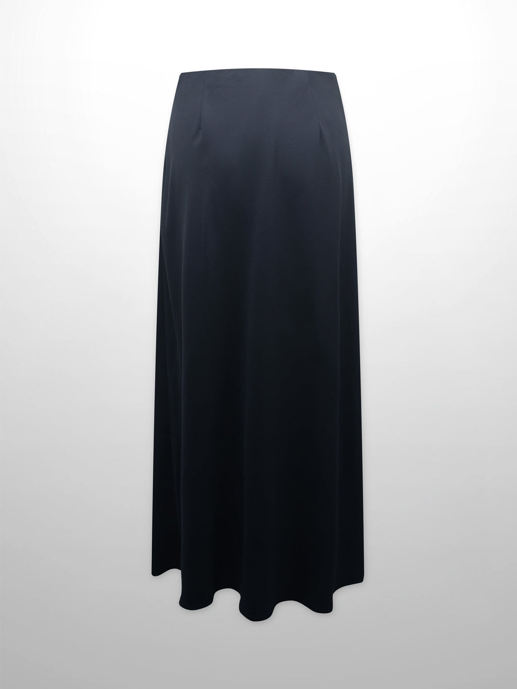 Crepe Slip Skirt-Navy