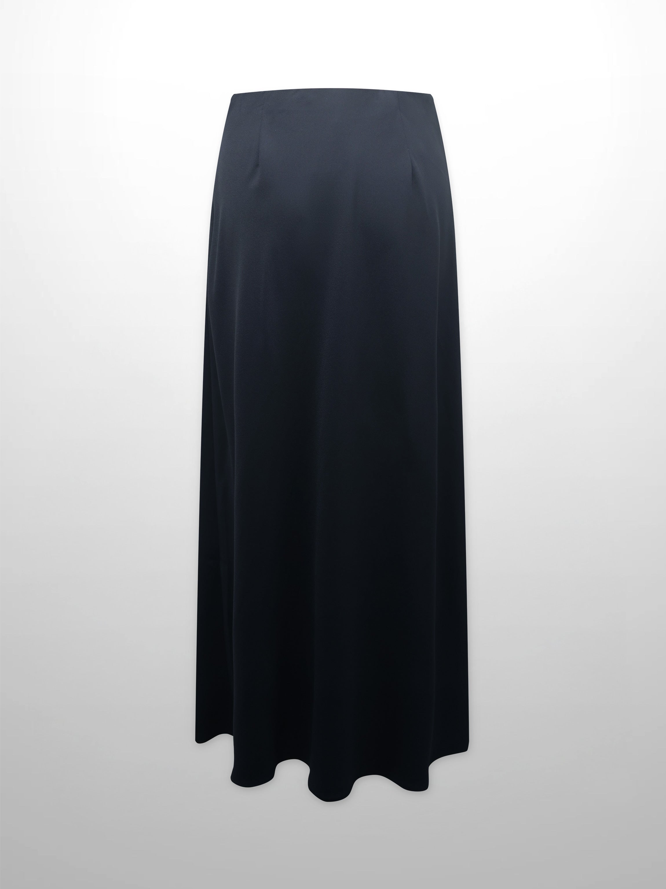Crepe Slip Skirt-Navy