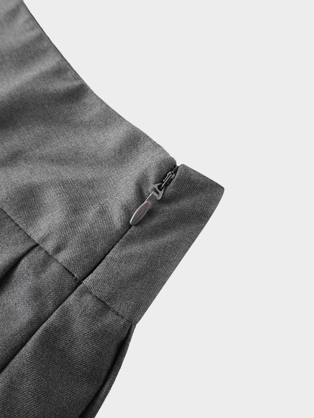 Yoke Pleated Skirt-Grey