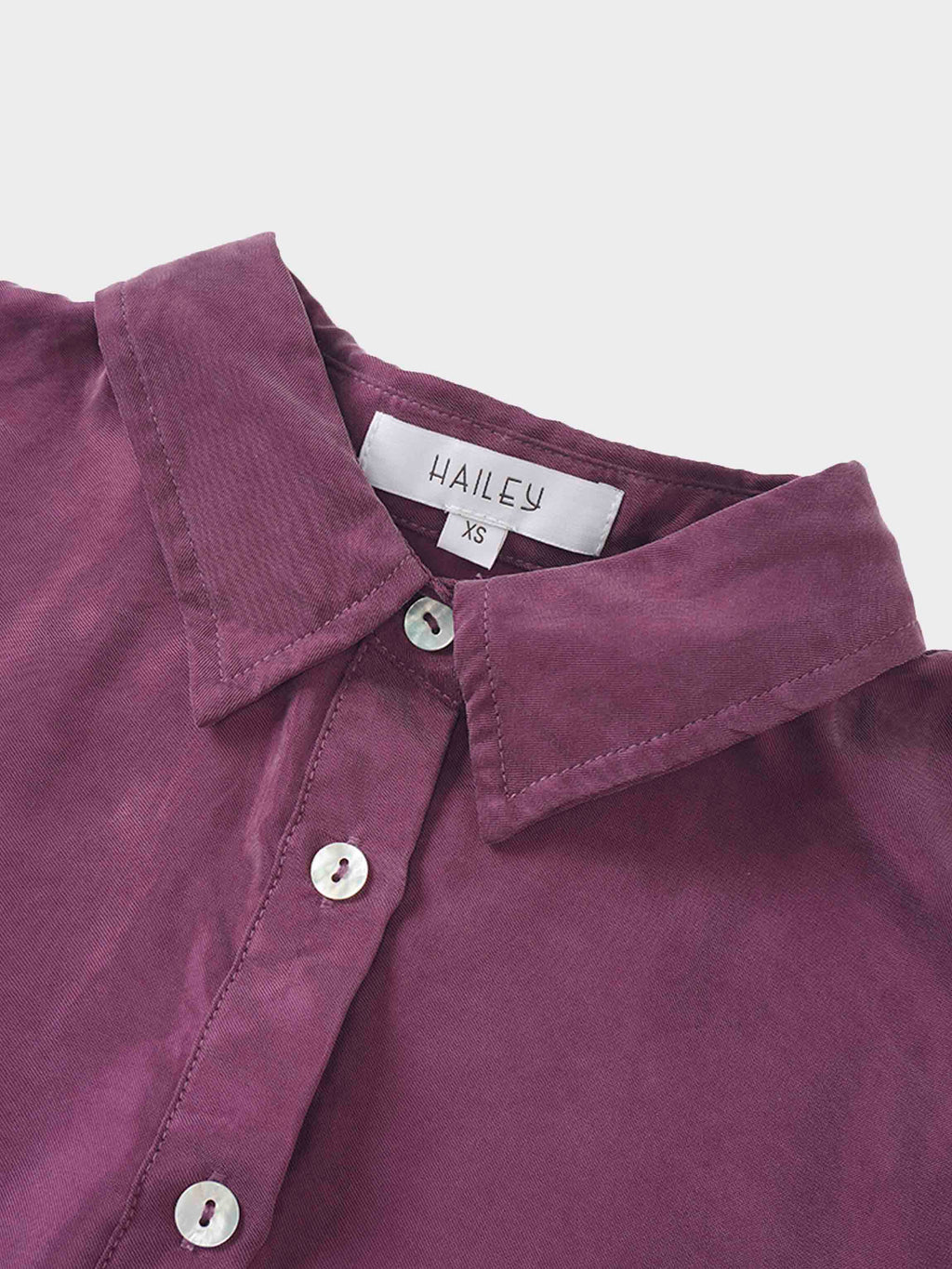 Dolman Sleeve Cupro Blouse-Eggplant