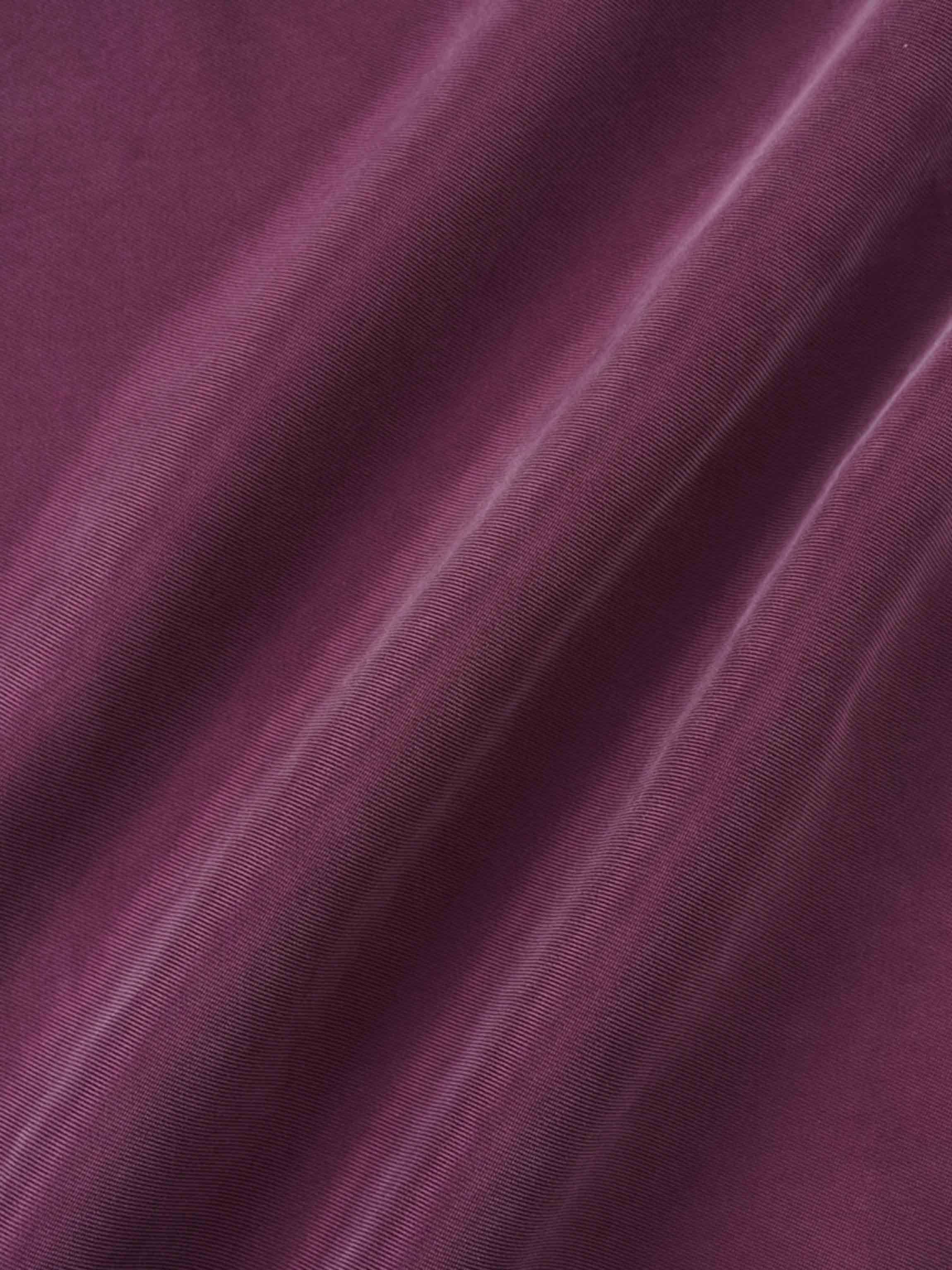 Dolman Sleeve Cupro Blouse-Eggplant