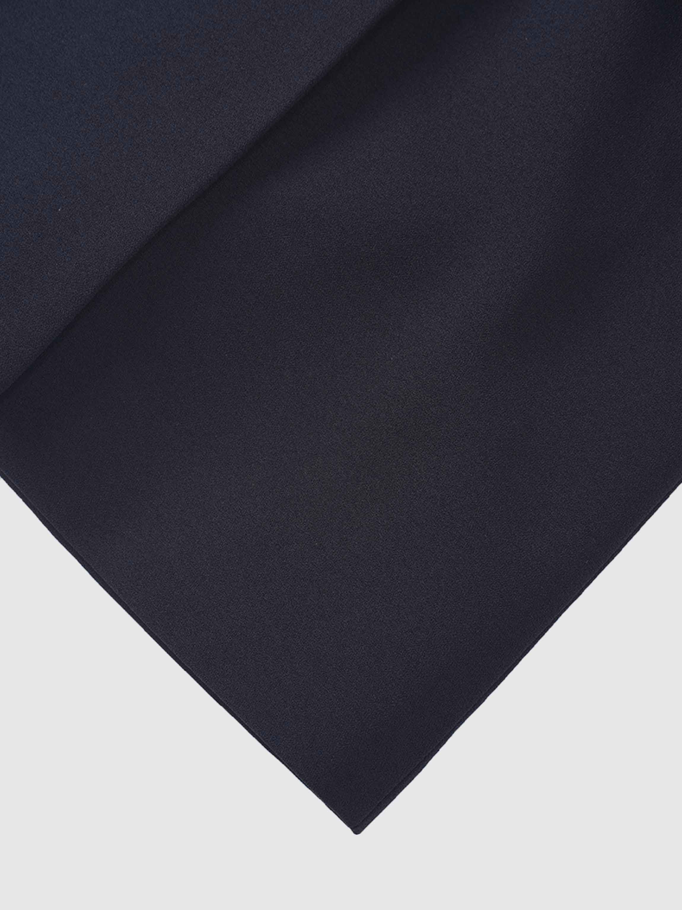 Embroidered Belted Blazer-Navy