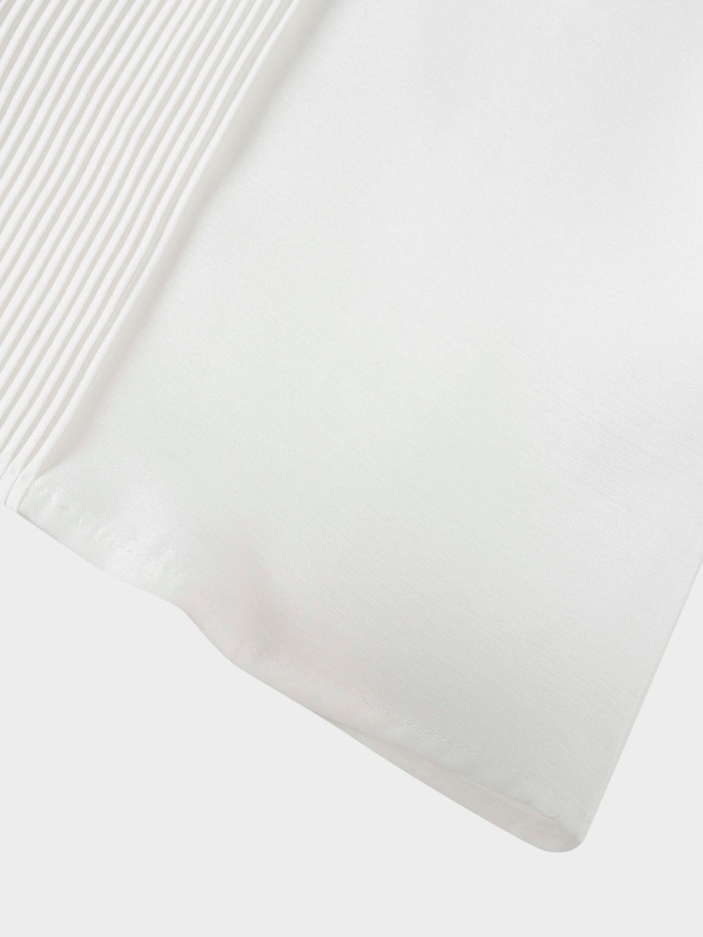 Pintuck Button Down Blouse-White