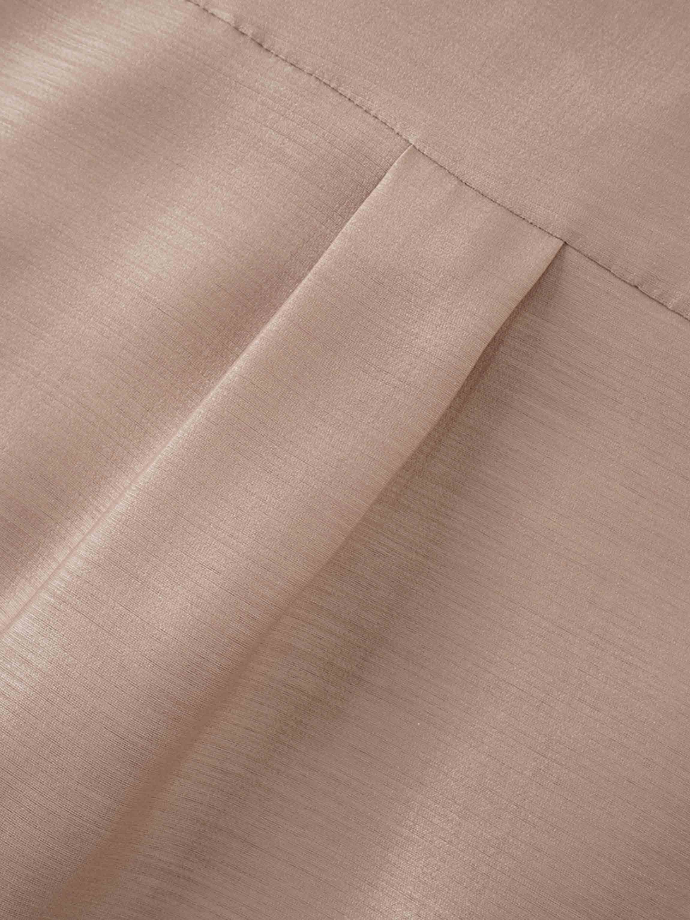 Pintuck Button Down Blouse-Champagne