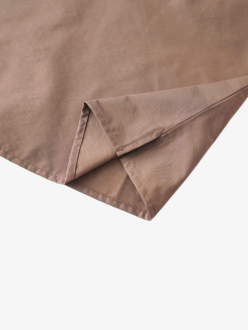 Bubble Sleeve Taffeta Top-Mocha Mousse